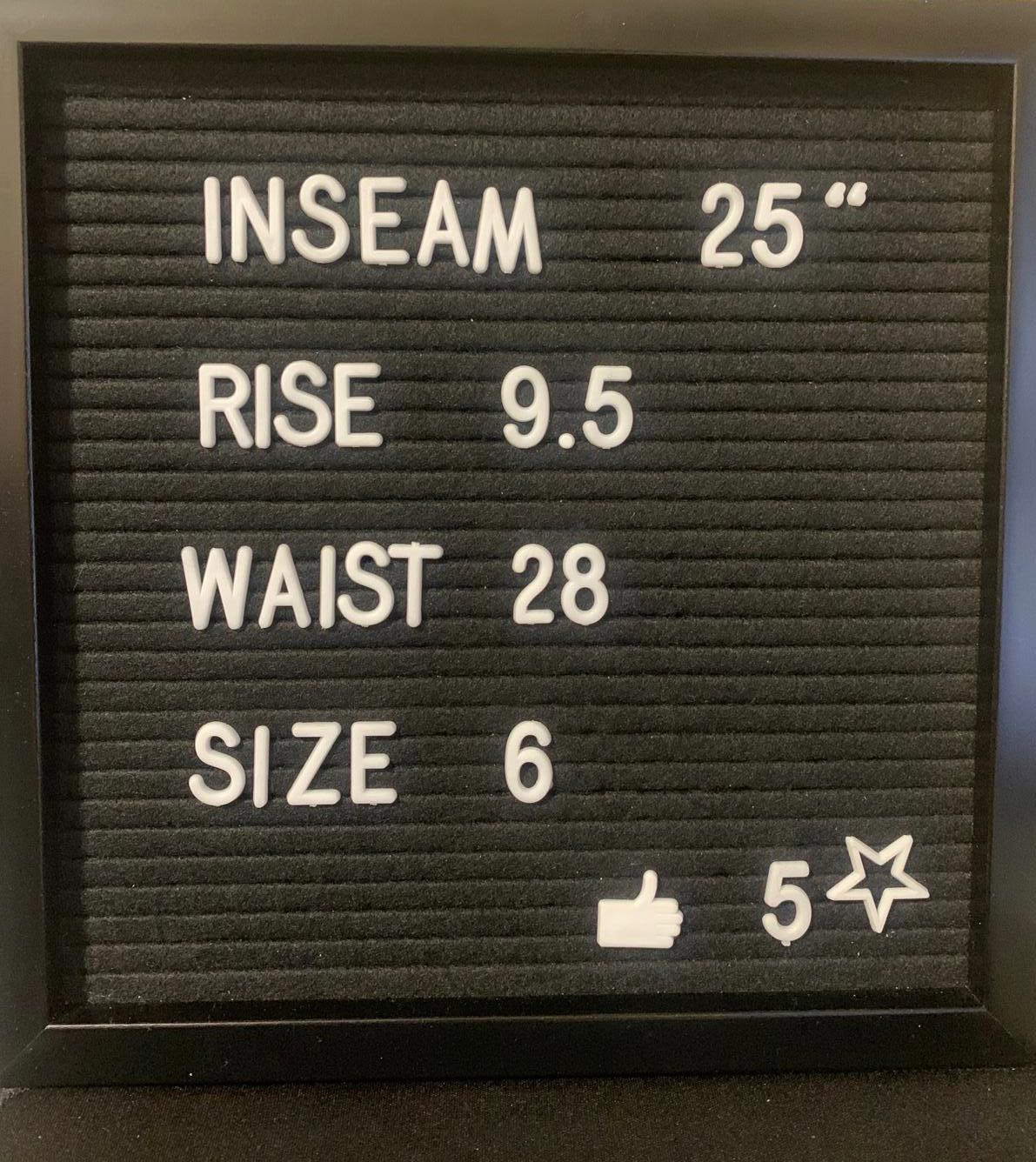 Jeans Levi's 515 Boot Cut para mujer, talla 6 L, corte de dobladillo, 25 pulgadas, azul, ancho 28 x 25 pulgadas (tamaño real)