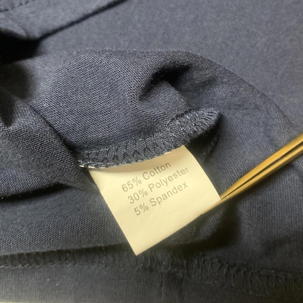 Polo de manga larga azul marino XXL para hombre de Coofandy con cuello a cuadros y bolsillo