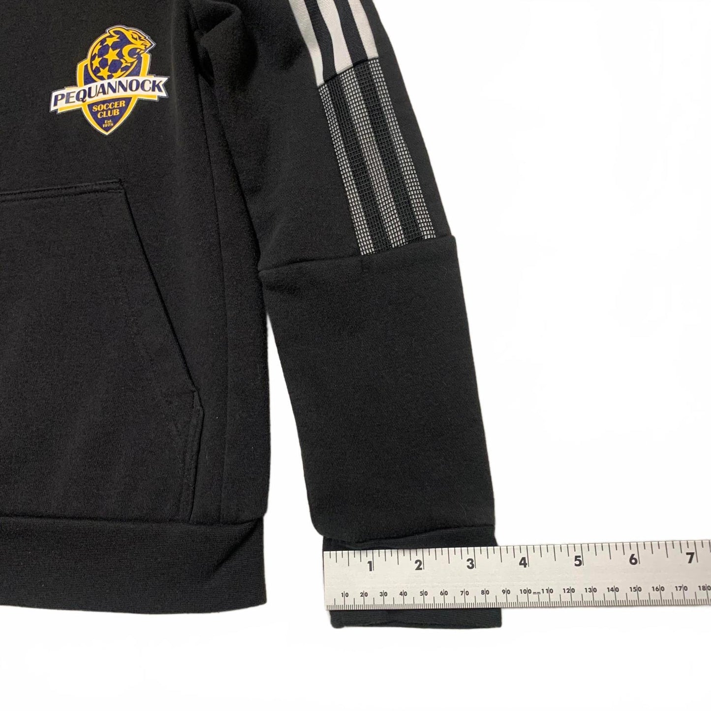 Adidas Youth Medium Black Soccer Club Hoodie Pequanock No 25
