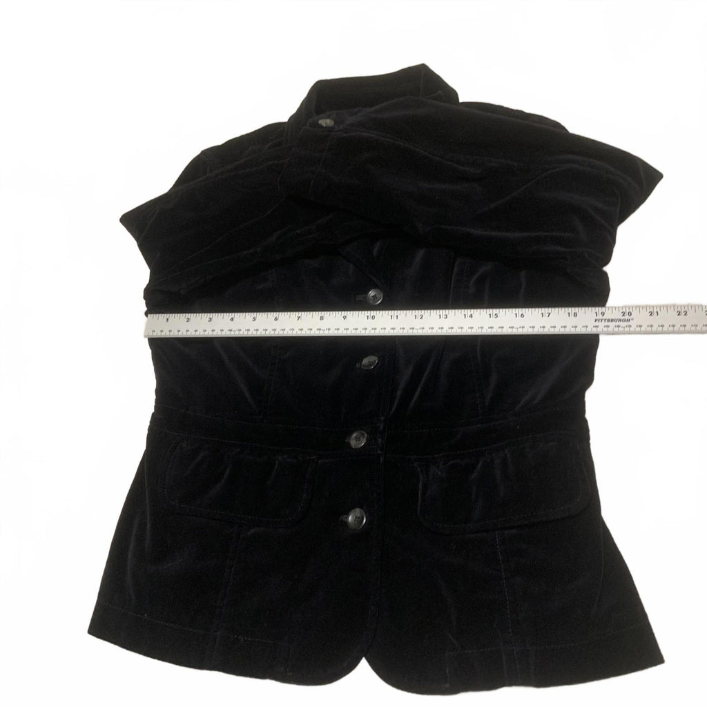 Blazer clásico de terciopelo negro Tommy Hilfiger para mujer, talla 12, chaqueta elegante