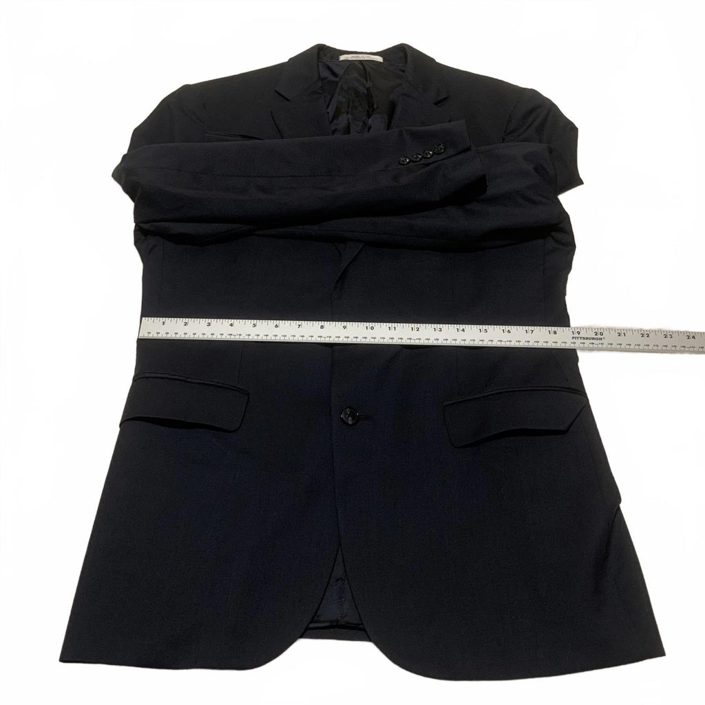 Abrigo blazer de lana negro Joseph Abboud para hombre, talla 40L, VTG, fabricado en EE. UU., Super 120s