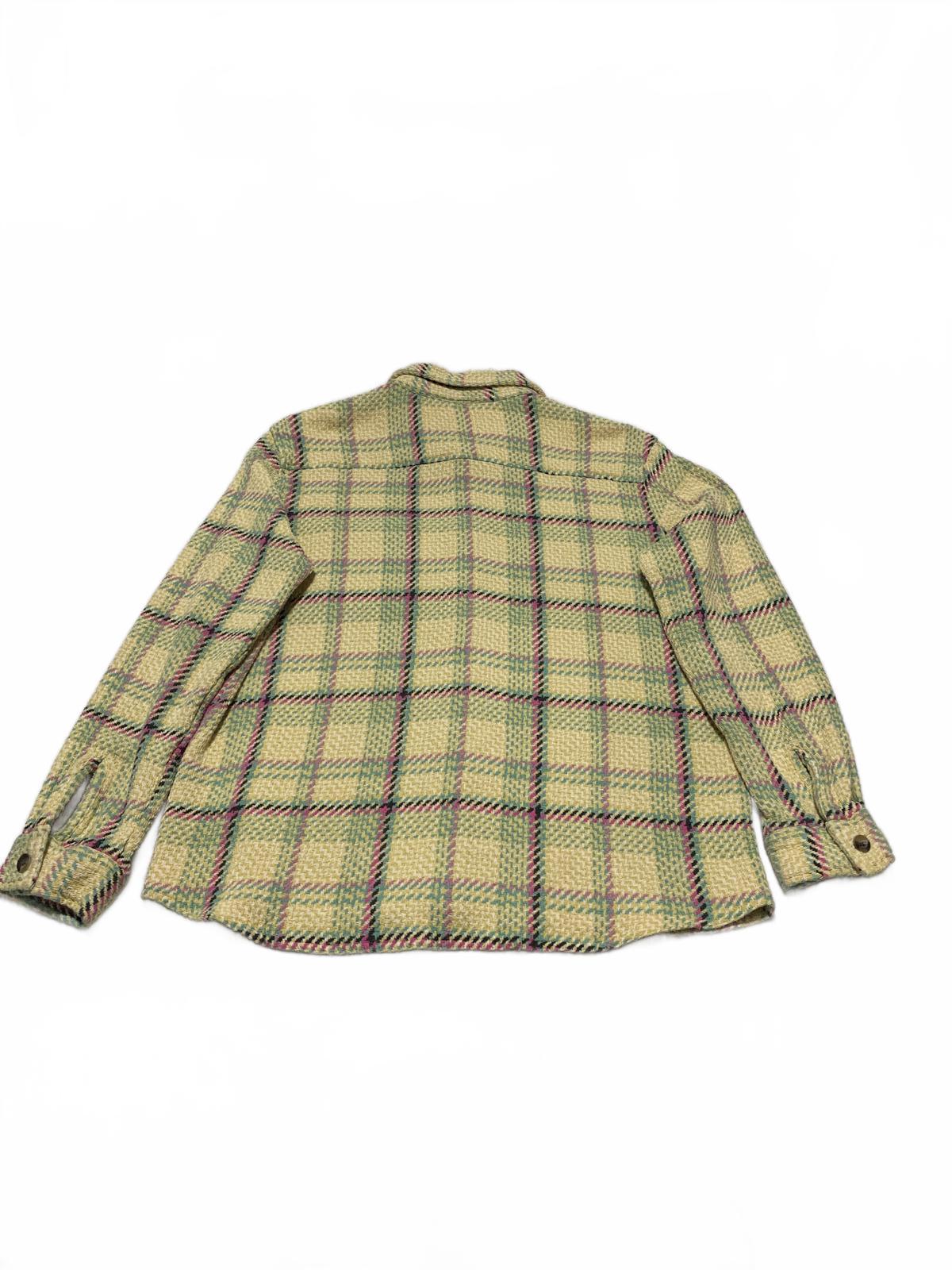 Chaqueta de cuadros tejidos con botones para mujer de Urban Outfitters, talla XL, estilo bohemio-chic, India