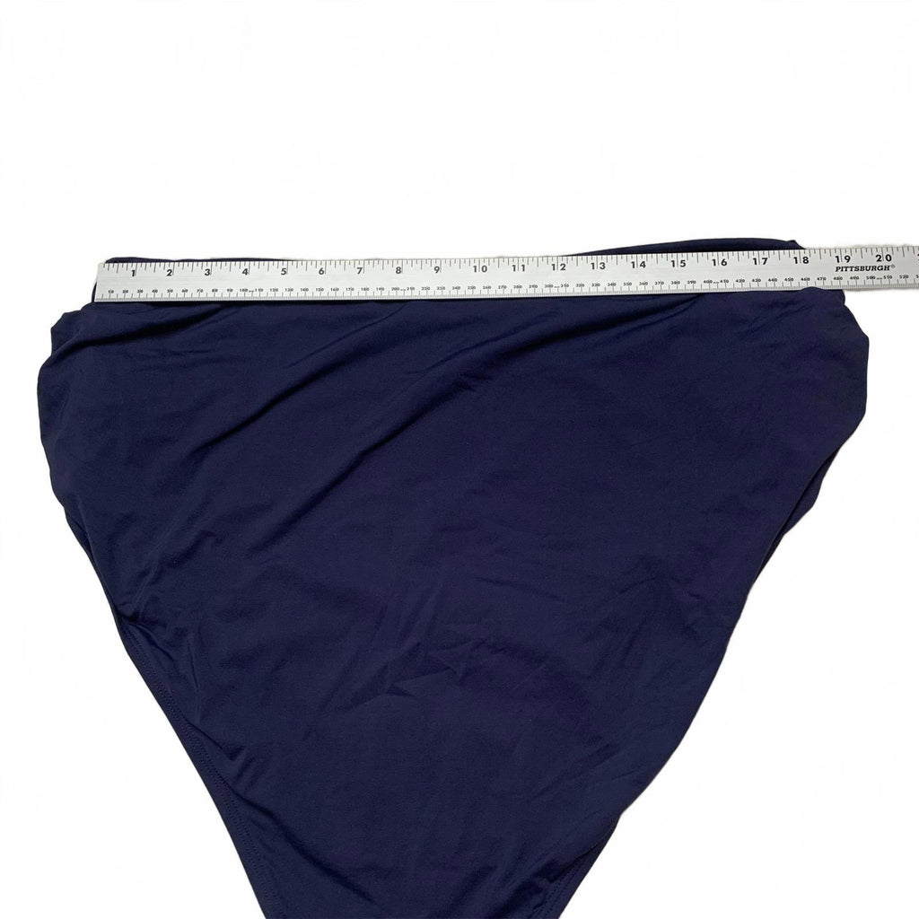Parte de abajo de bikini para mujer Anne Cole, talla grande 24W, azul marino, convertible en 3 posiciones