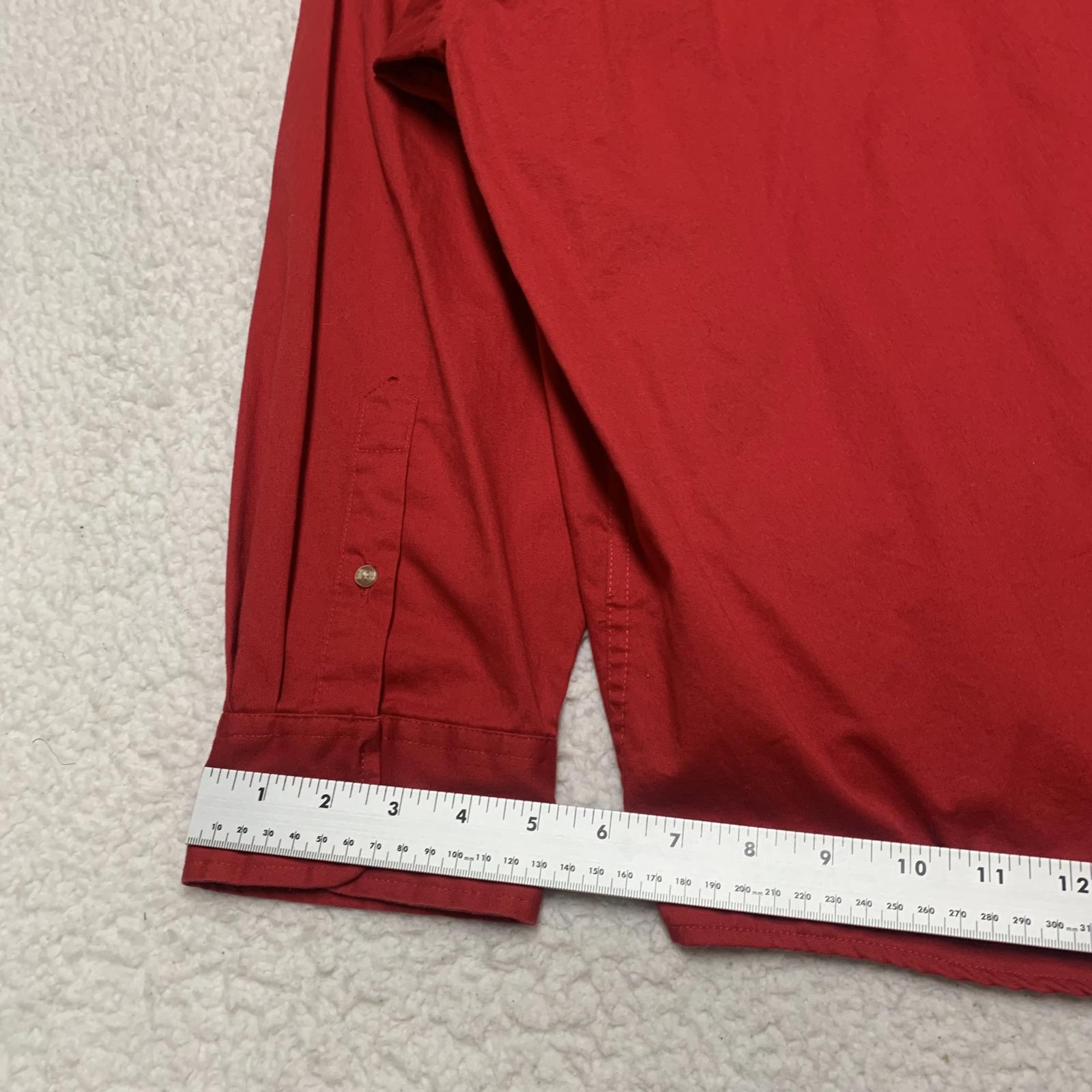 Camisa Munsingwear para hombre, con botones rojos, resistente a las arrugas, talla 3X