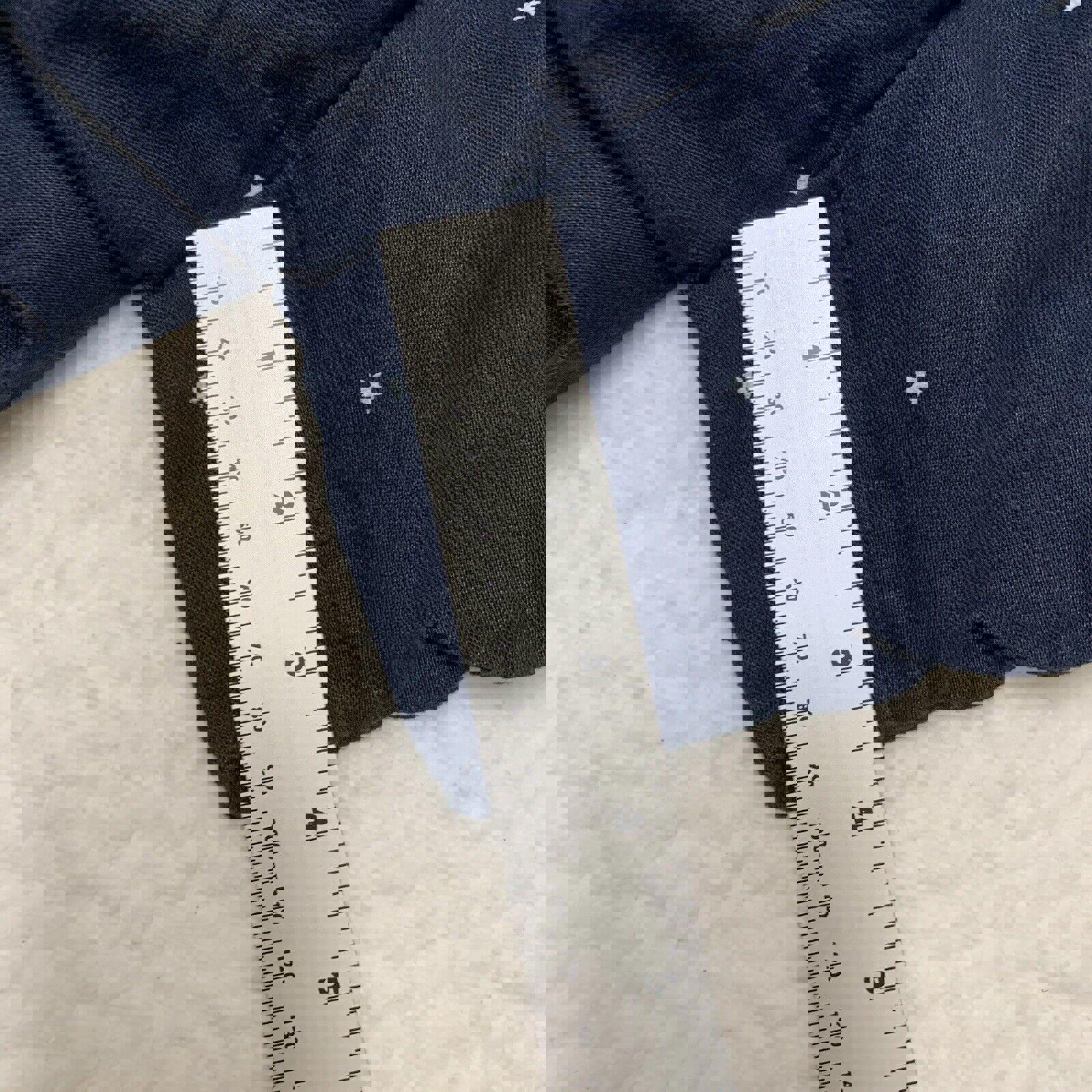 Pantalones cortos de lino y algodón con dobladillo festoneado de J Crew, talla 10, estampado de estrellas en azul marino y blanco