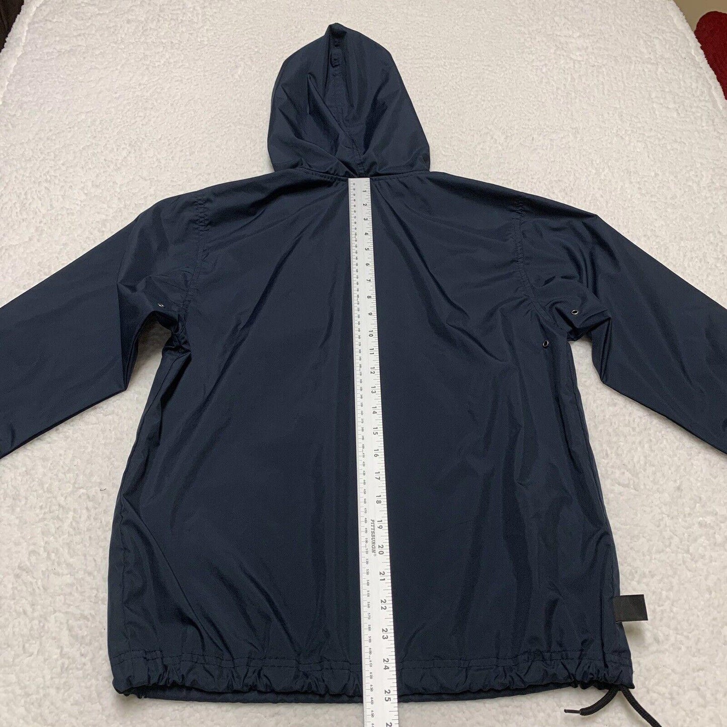 Charles River Pack-N-Go Pullon Rain Jacket Windbreaker Youth L 14-16 Navy