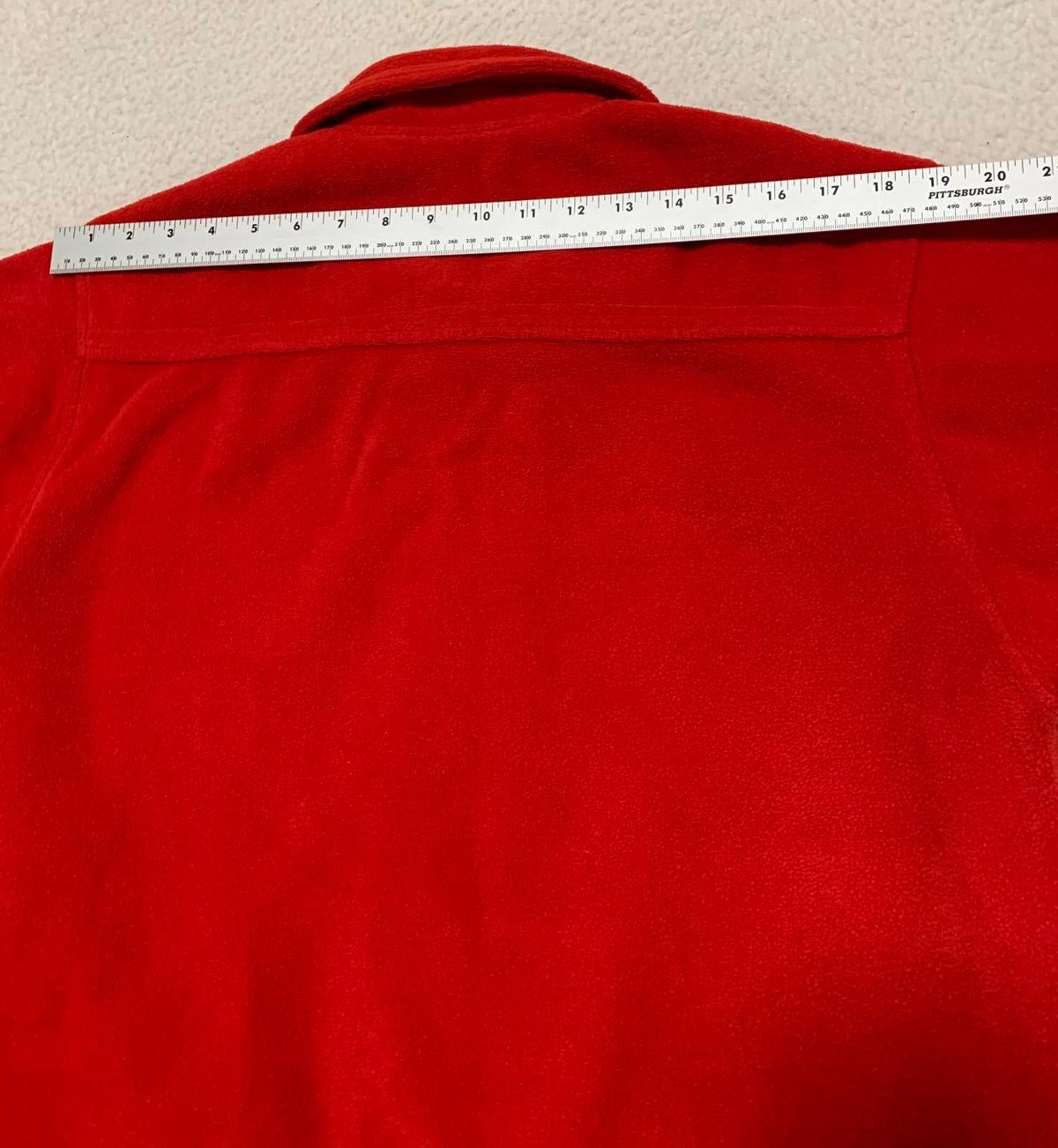 Chaqueta polar roja con cremallera y bolsillos, talla pequeña, para mujer, de la colección Willi Smith