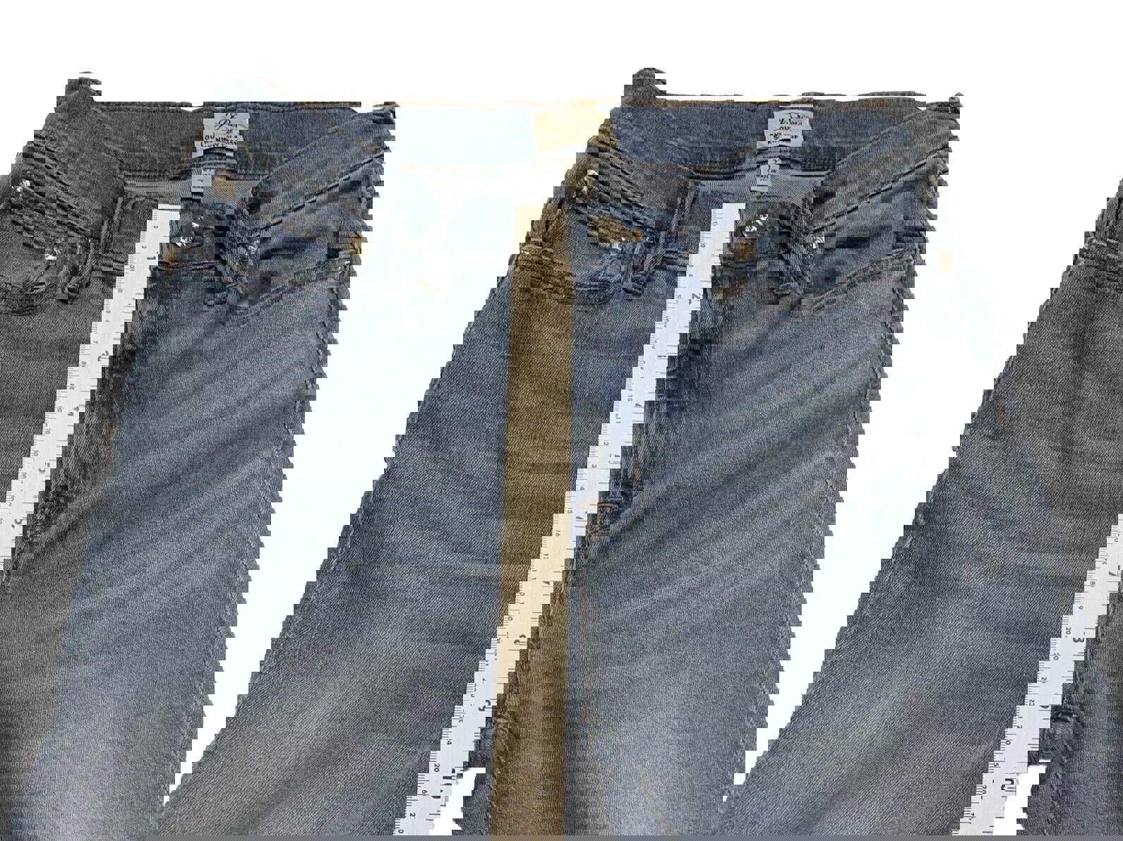 Vaqueros J. Crew para mujer, talla 27, lavado azul claro, pitillo, corte desgastado, dobladillo sin rematar