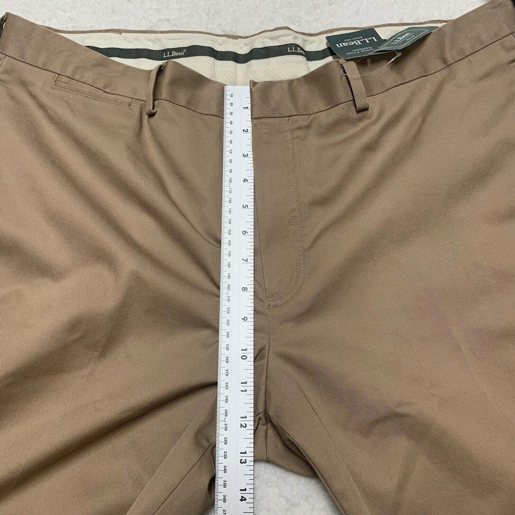 Pantalones de vestir LL Bean Chinos para hombre talla 42 ancho color caqui oscuro