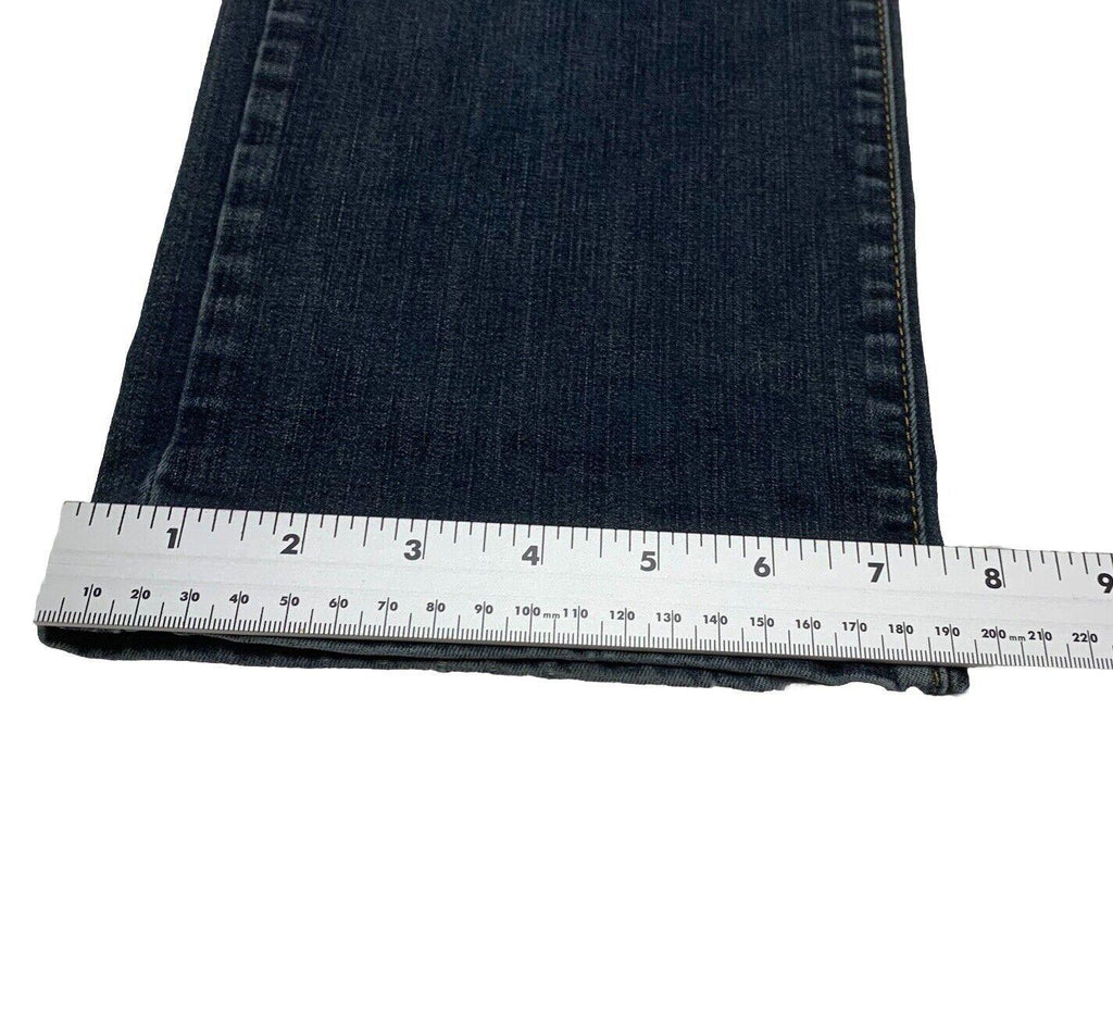 Vaqueros rectos American Eagle Outfitters para hombre, denim flexible con lavado azul oscuro, talla 32/34