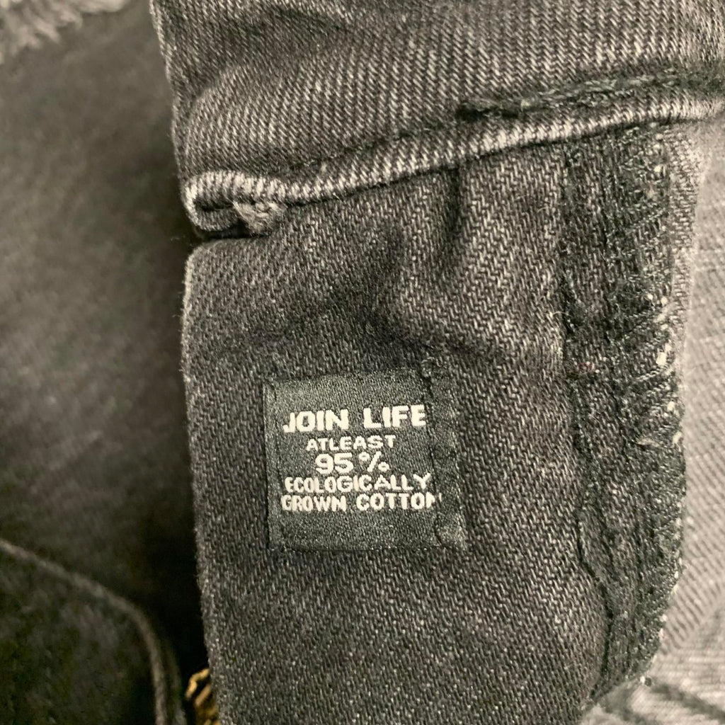 Shorts vaqueros desgastados negros de tiro alto para mujer de Zara, talla 12, estilo festival grunge