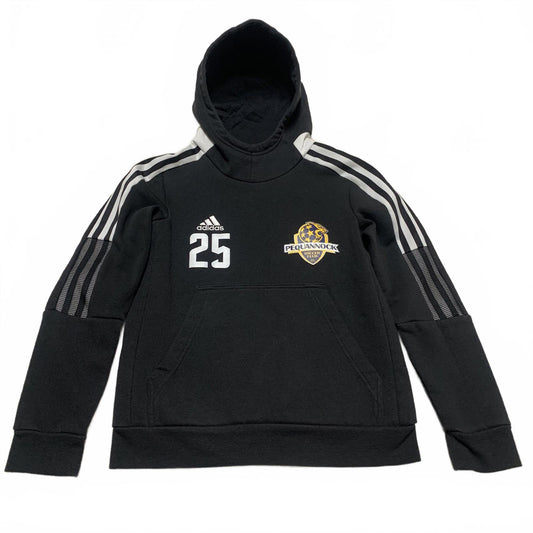 Adidas Youth Medium Black Soccer Club Hoodie Pequanock No 25
