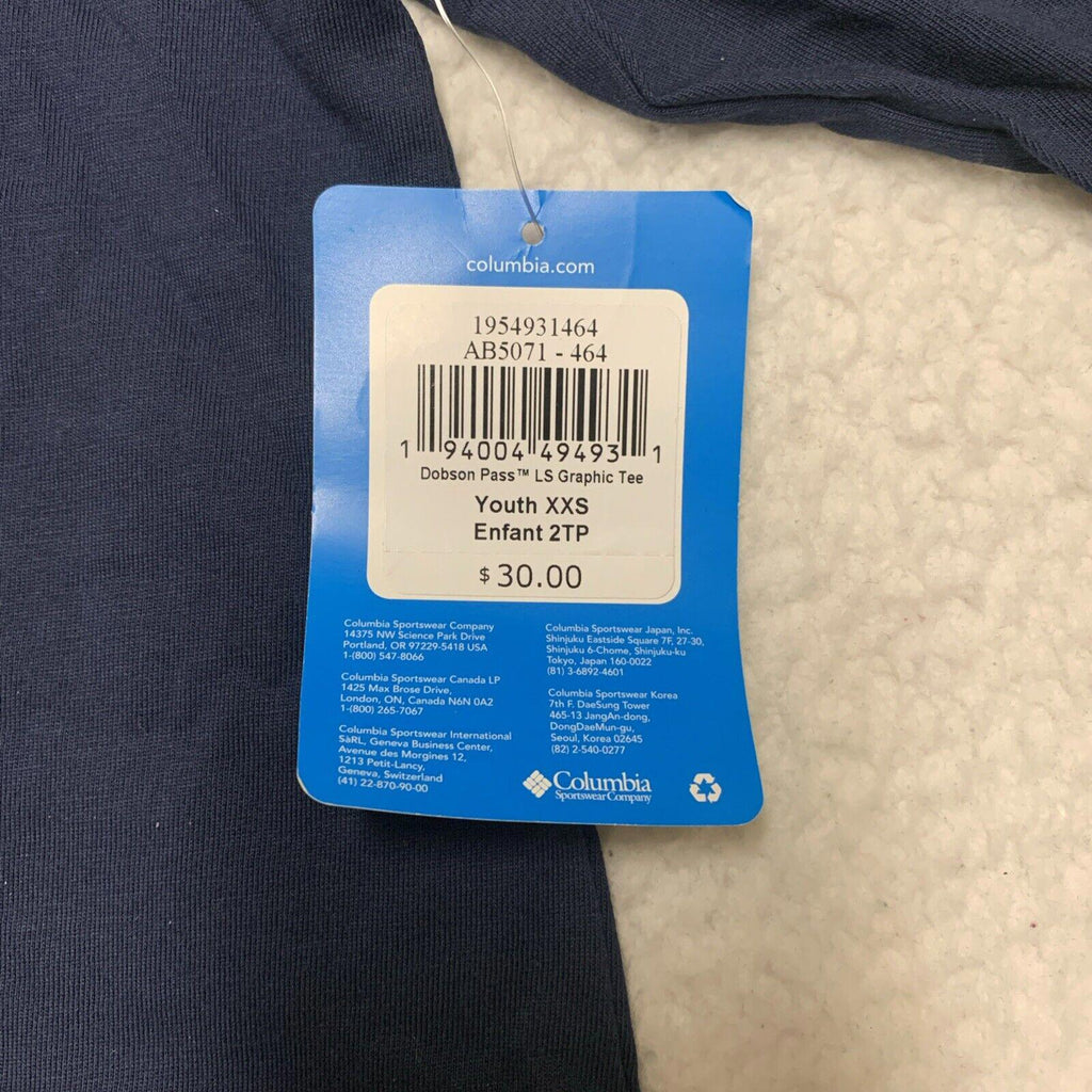 Columbia Kids Youth XXS Azul Marino Dobson Pass Graphic