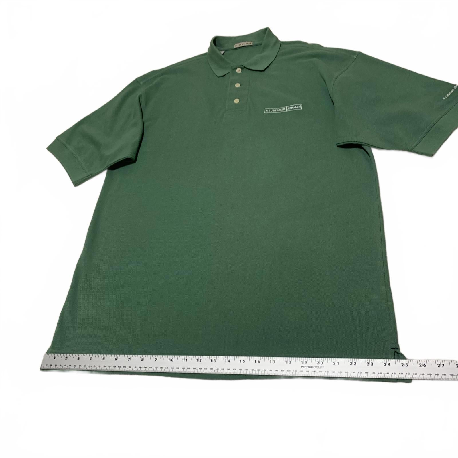 Cutter & Buck Neuberger Lehman Mens Size Large Green Polo Shirt