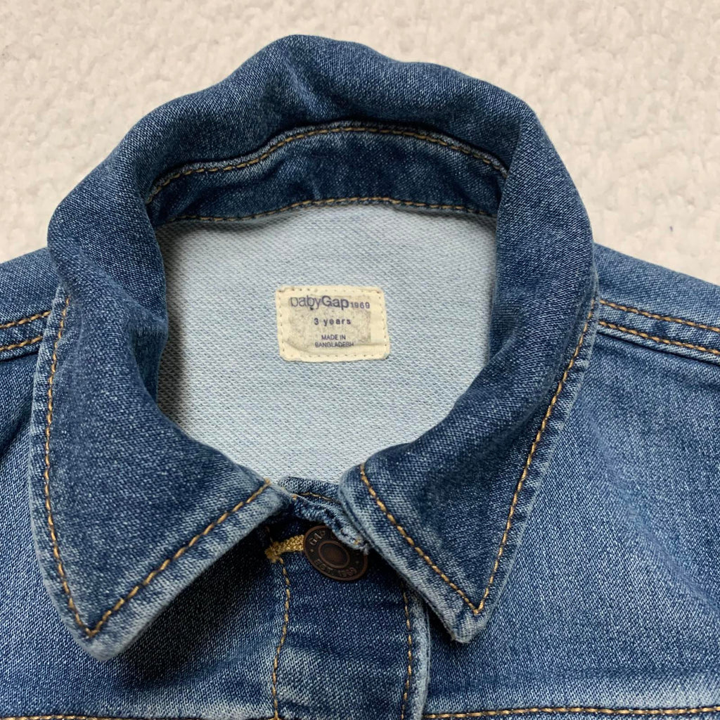Chaqueta vaquera azul Baby Gap para niños, talla 3 años