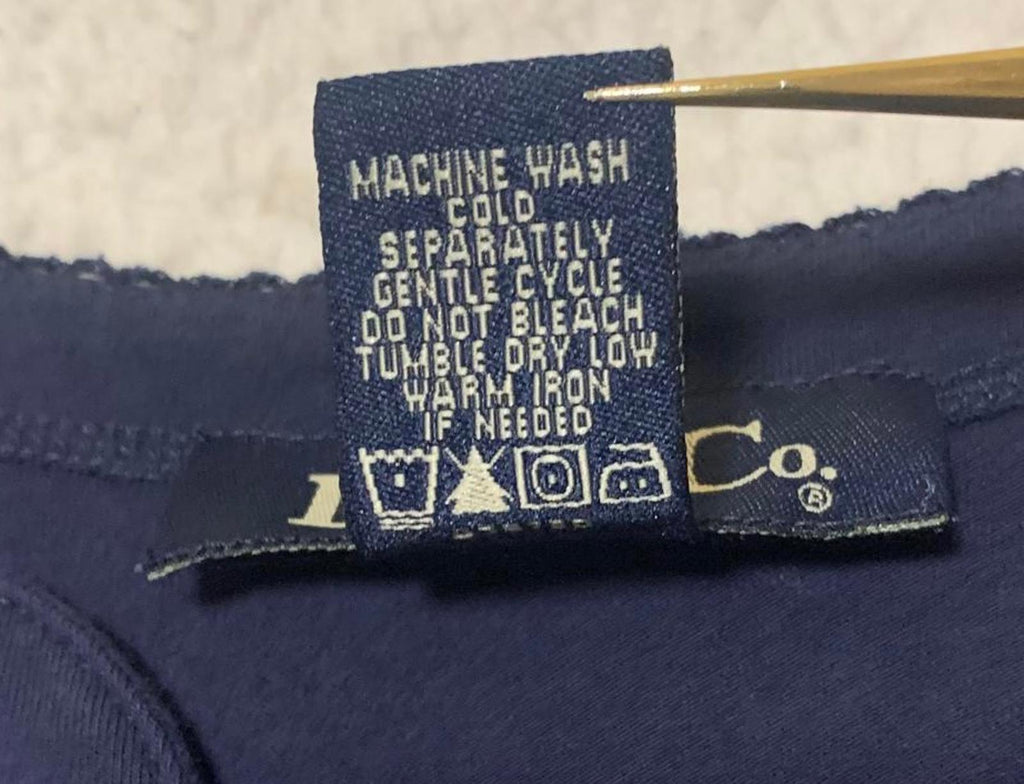 Blusa azul marino para mujer de Denim &amp; Company, talla 3X, con detalles bordados