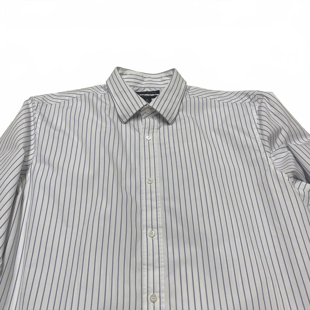 Camisa Banana Republic de rayas blancas y azules, ajustada, talla XL para hombre
