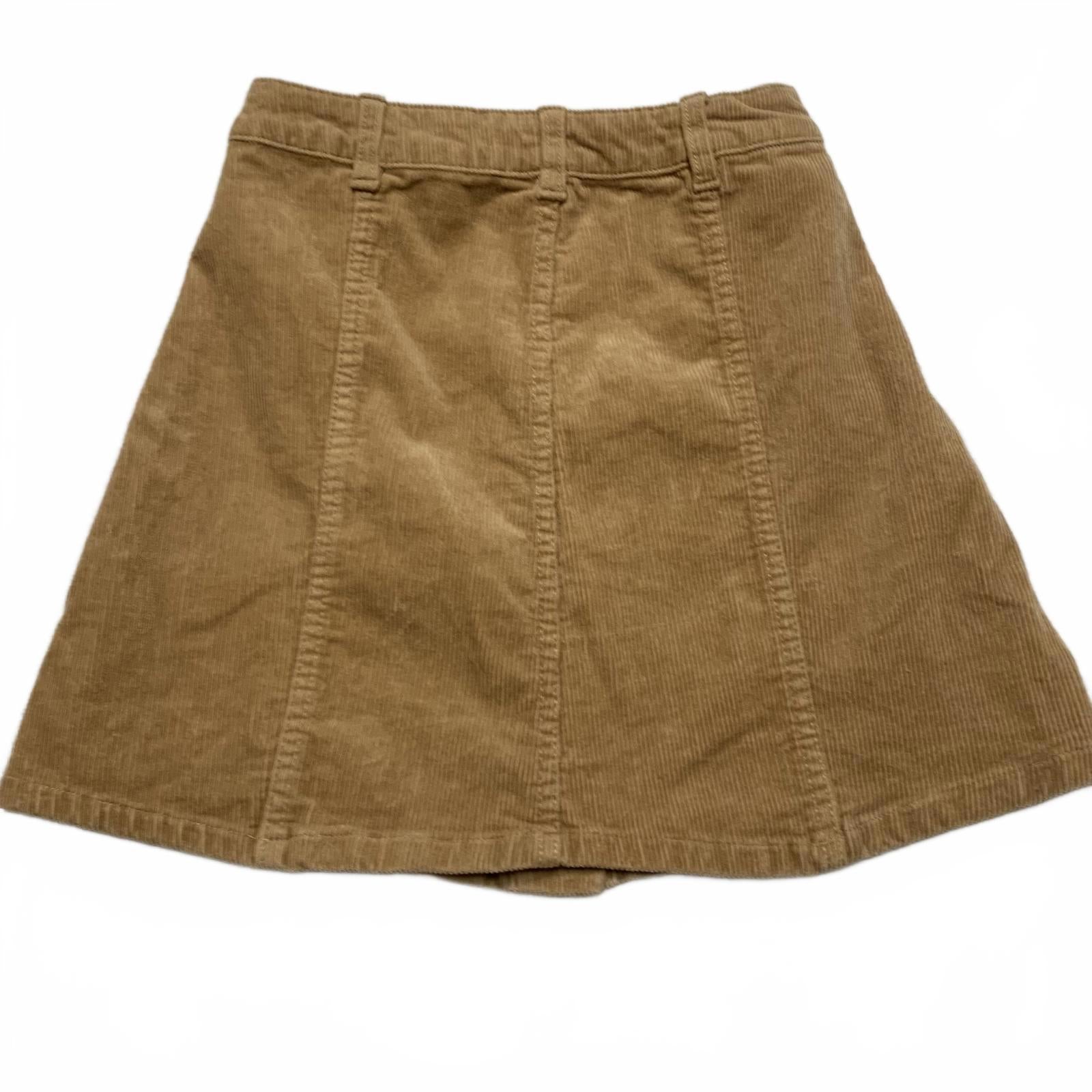 Minifalda de pana color canela Hot Kiss para mujer, talla 0