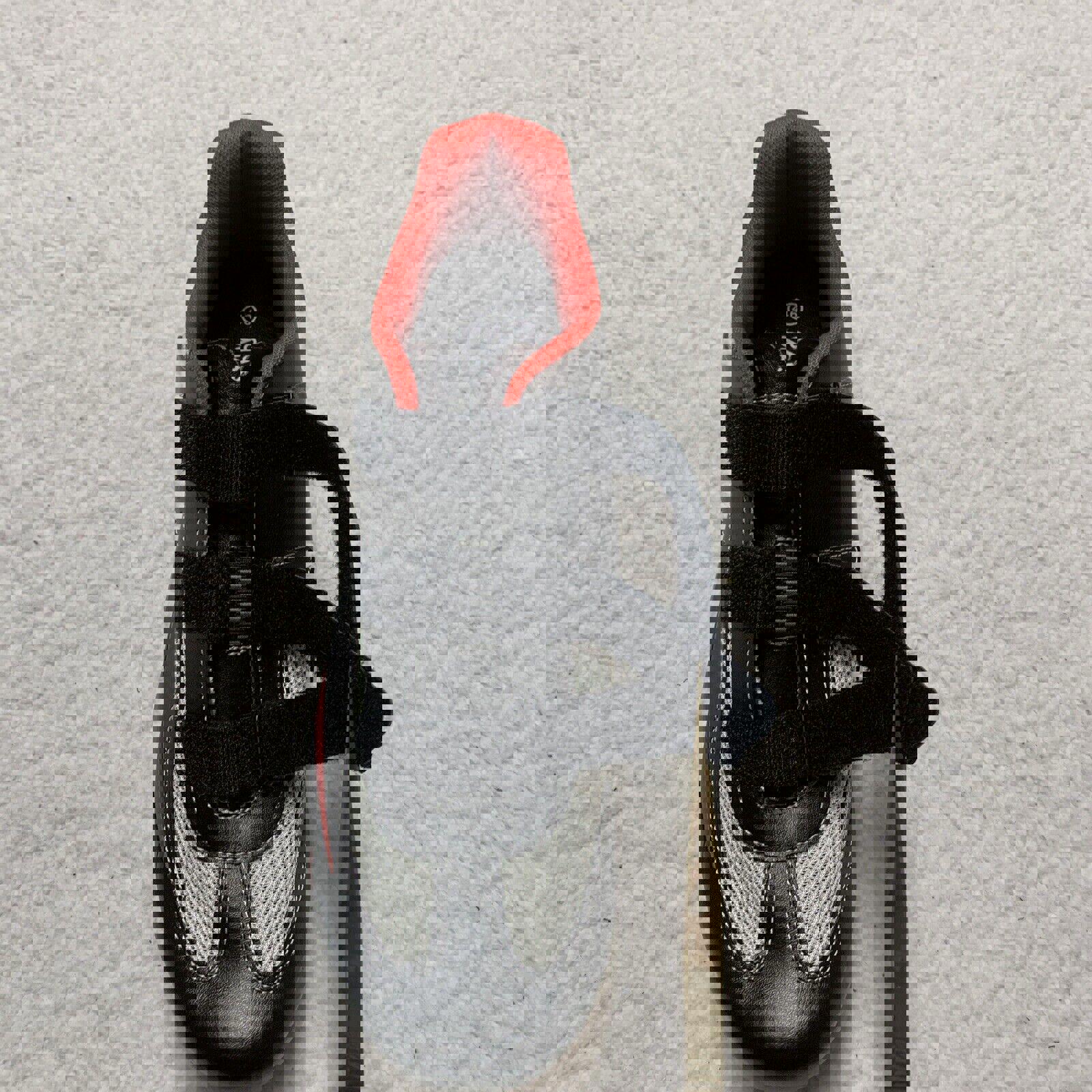 Zapatillas de ciclismo Outdoor Master unisex para mujer, talla 13, para hombre, talla 11, color negro, rojo y gris