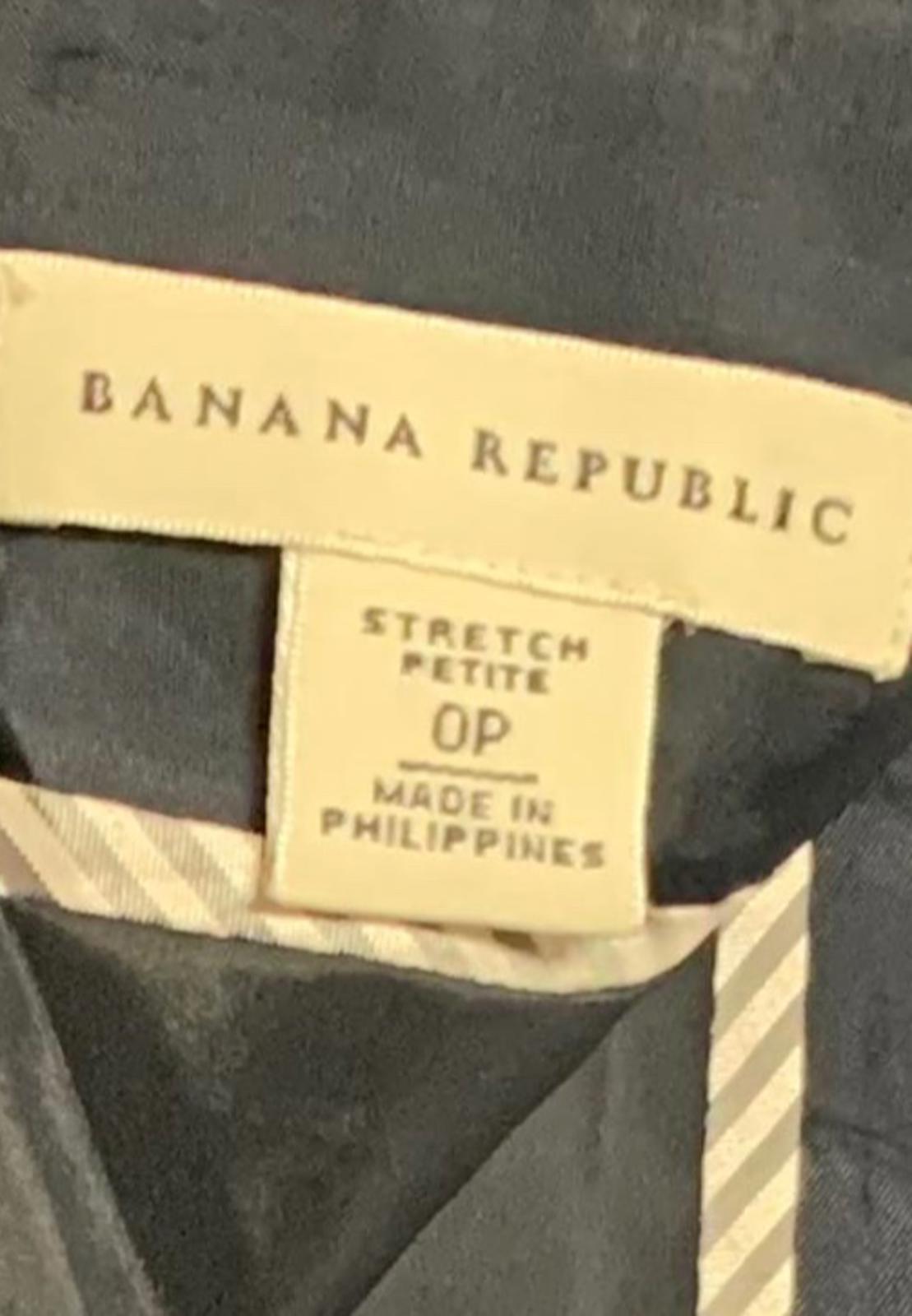 Vintage Banana Republic Womens Sz 0P Petite Navy Blue Skirt