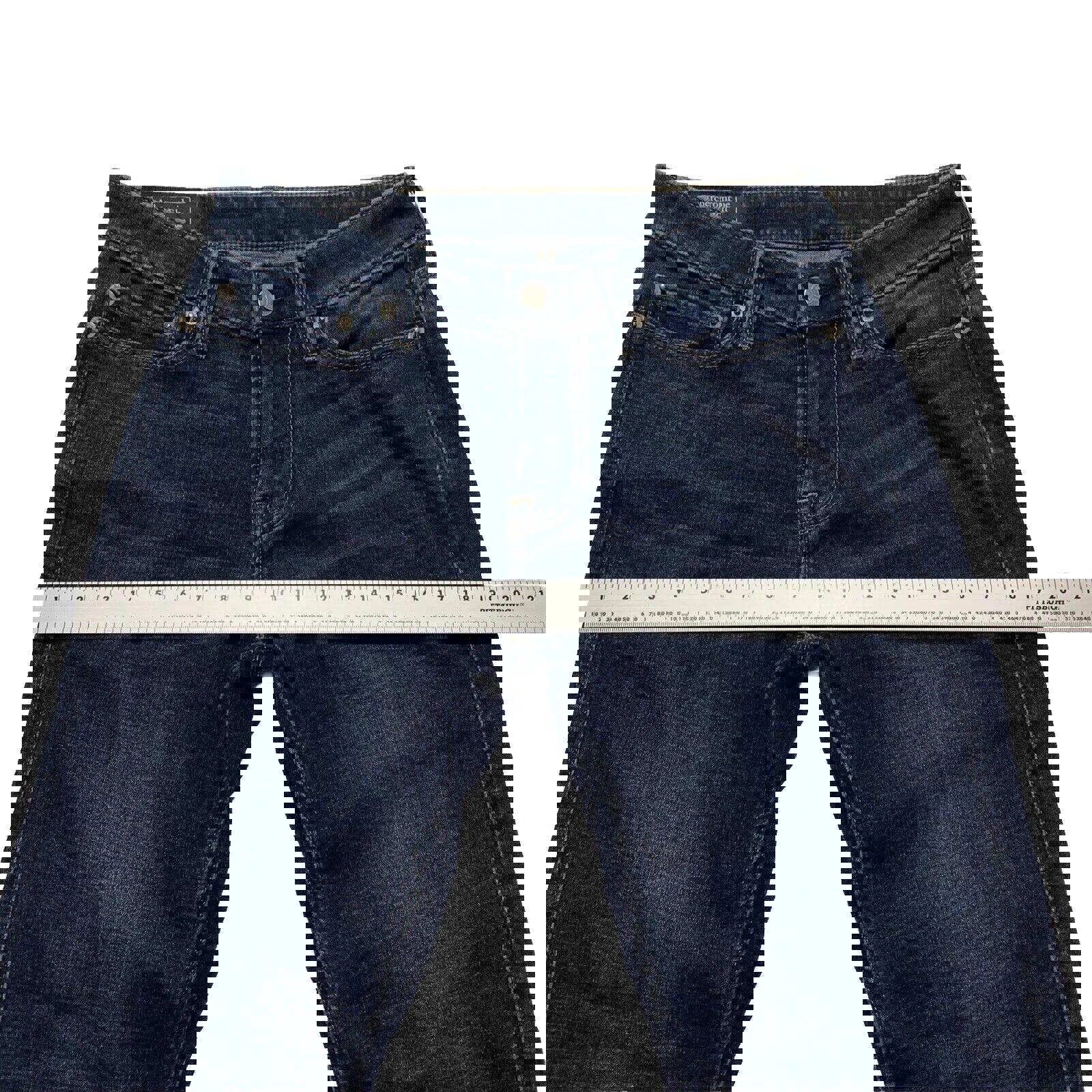 Vaqueros azules ajustados y elásticos Rustin Athletic de Abercrombie &amp; Fitch para hombre, talla 26 x 30