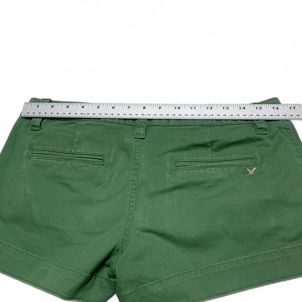 Pantalones cortos de verano verdes American Eagle para mujer, talla 8, W33