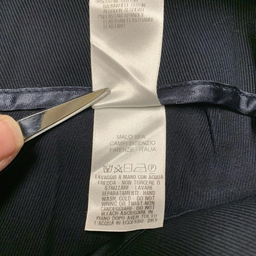 Pantalones capri para mujer Malo SPA Firenze, talla 46, azul marino