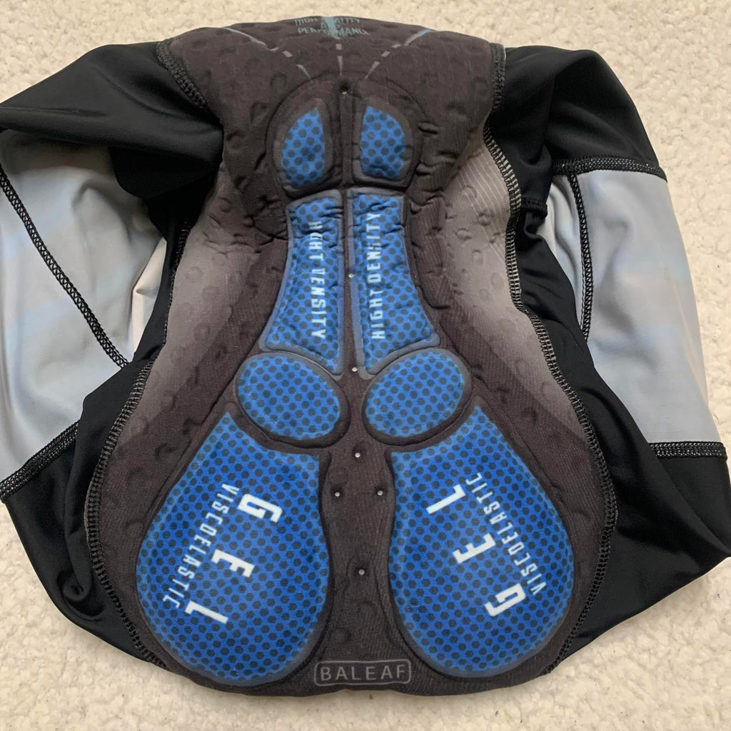 Pantalones cortos de ciclismo acolchados BALEAF para hombre, talla grande, azul y negro