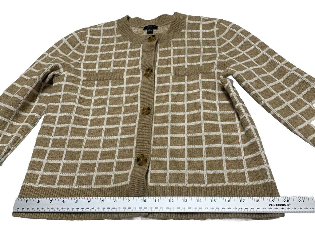 Chaqueta tipo suéter beige tostado grande para mujer de Ann Taylor