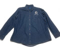 Port & Company Men's Size Large Denim Blue NYCHA Button-Up Shirt