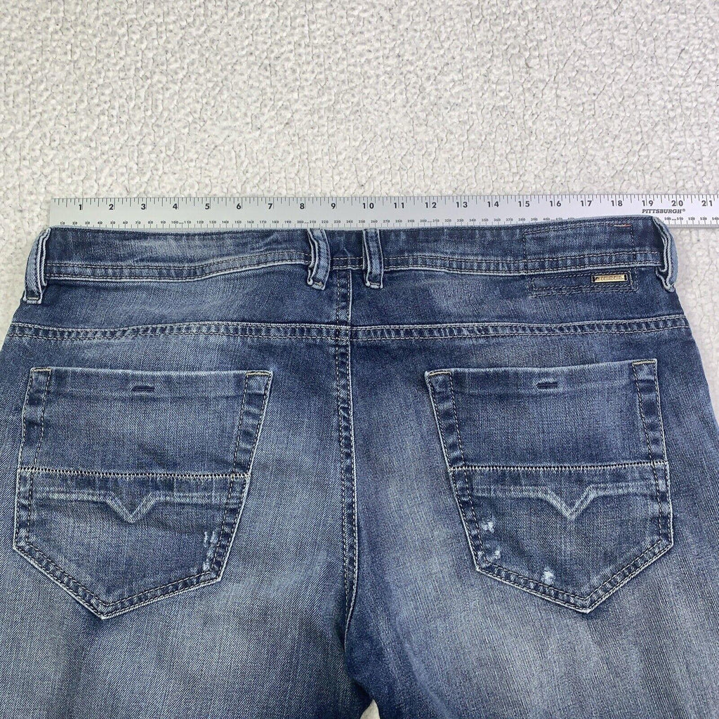 Vaqueros Diesel Thommer para hombre, talla 38x32, azul, ajustados, 084DD