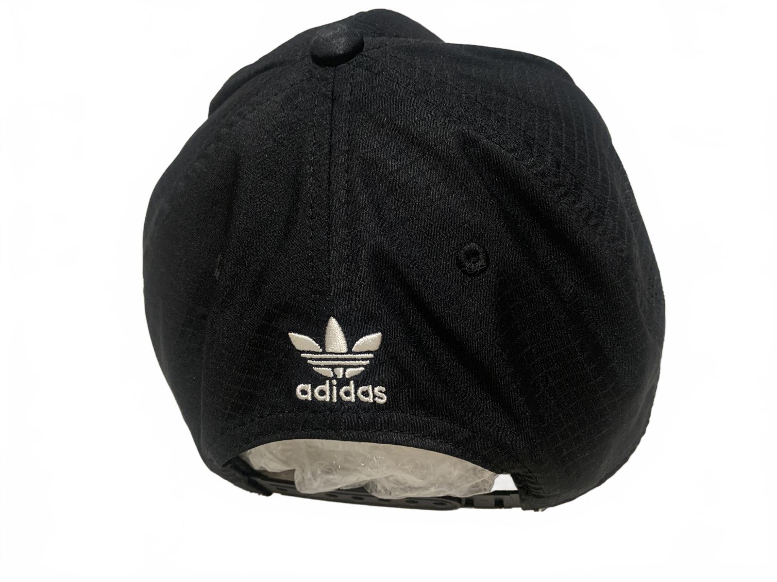 Gorra de béisbol negra con parche del logotipo de Adidas OSFA para hombre