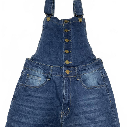 Denim Overalls Women's Size Small Blue Flared Legs Jeans