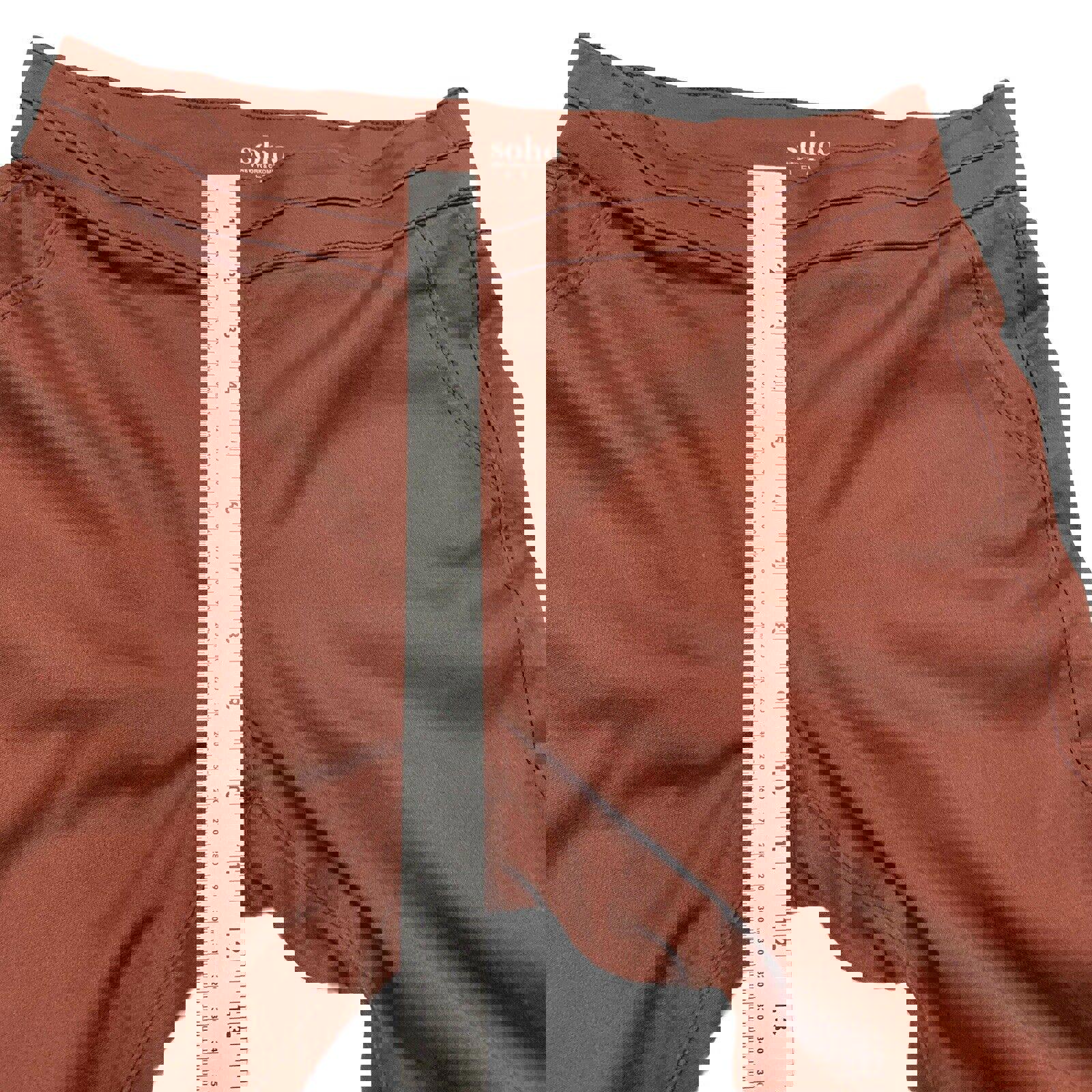 Leggings de cintura alta para mujer Soho, color rosa malva, corte holgado, talla M