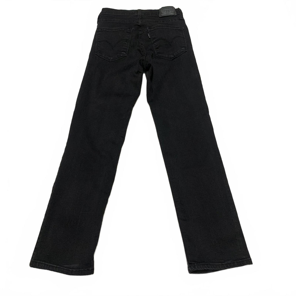 Levi's 724 - Vaqueros negros de tiro alto y corte recto para mujer, talla 24, 23,5 x 24 L