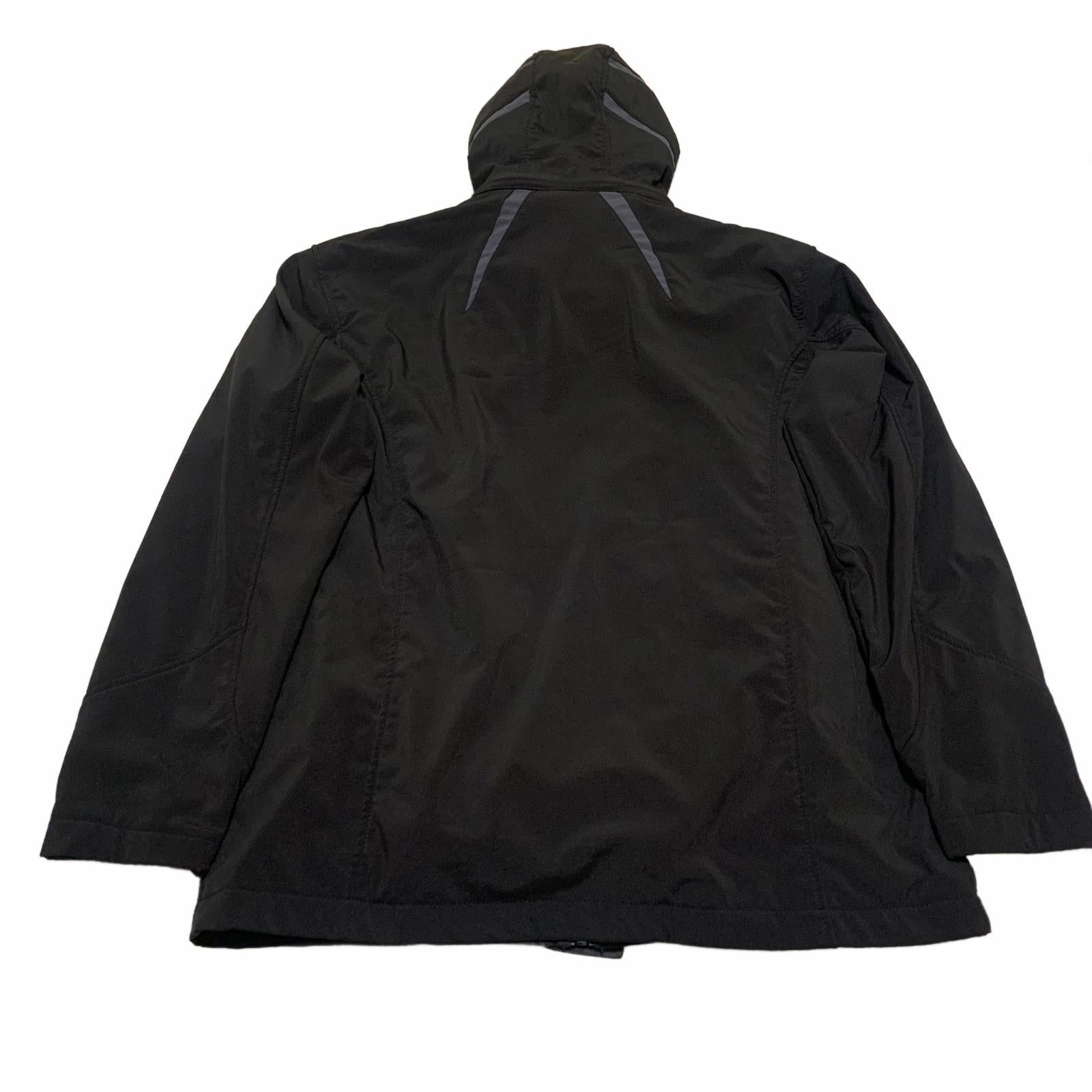 Chaqueta utilitaria negra Snozu Performance para hombre, talla M, con capucha y cremallera, 4 bolsillos