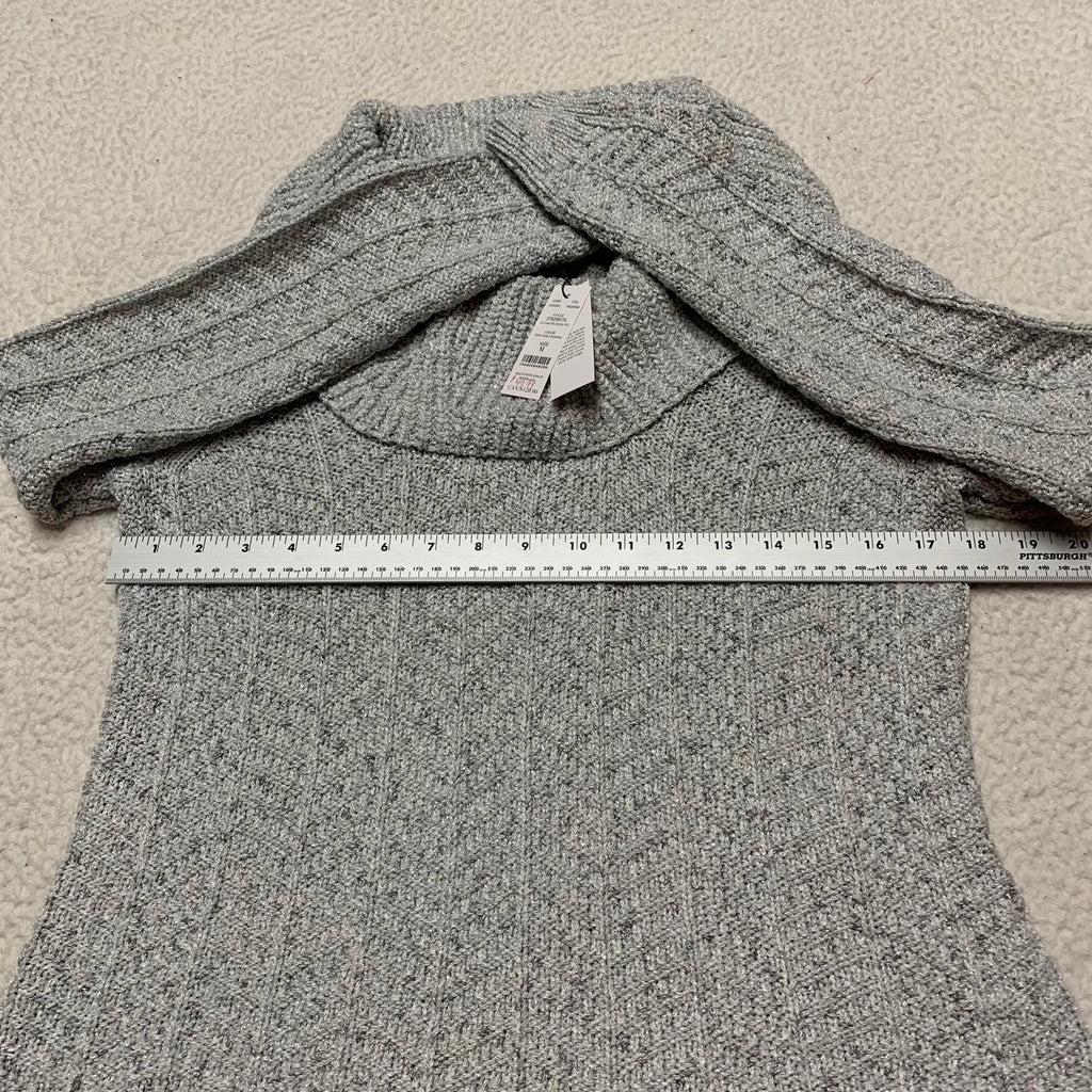 Suéter de punto cable gris con cuello vuelto para mujer, talla mediana, del mercado negro de la Casa Blanca