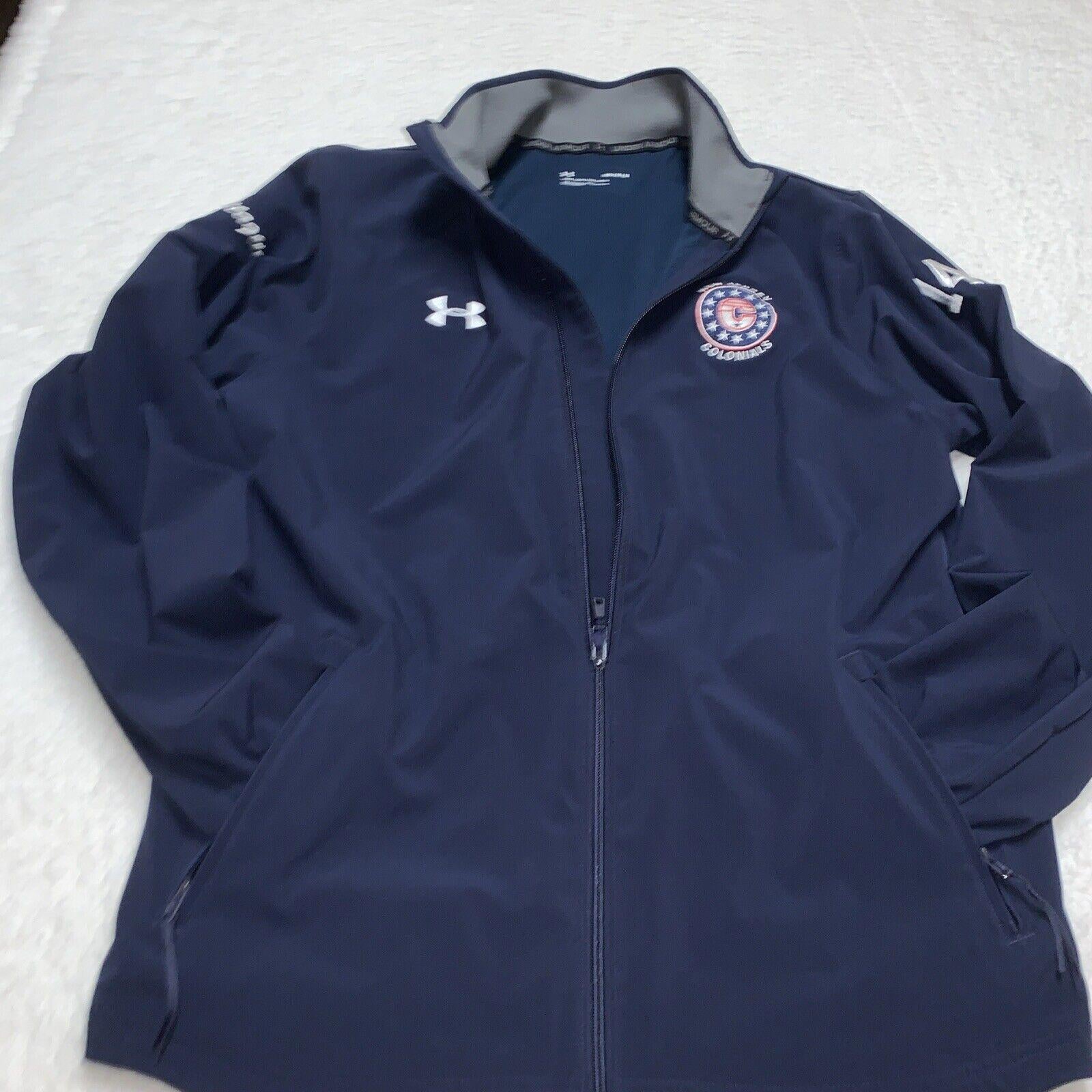 Chaqueta cortavientos impermeable Under Armour para hombre, talla M, New Jersey Colonials Hockey
