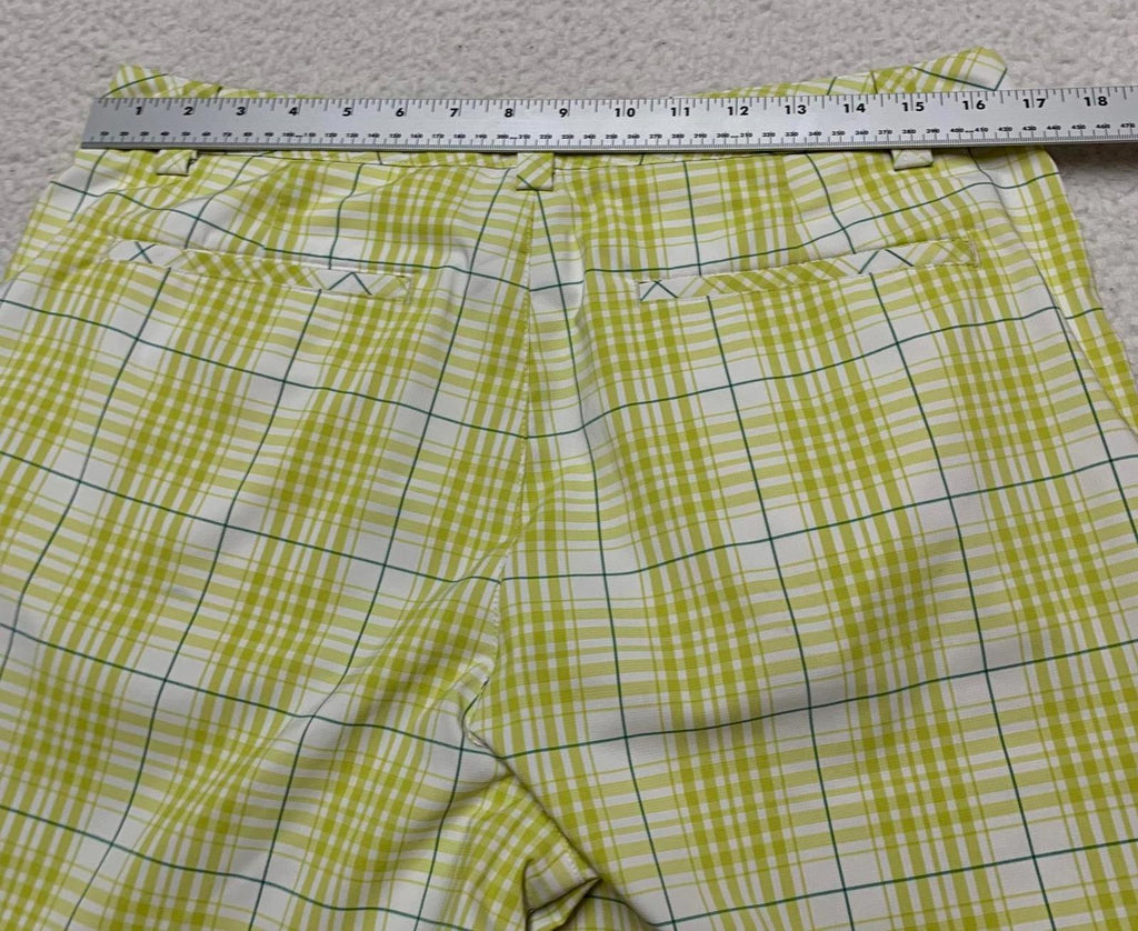 Pantalones cortos de verano a cuadros verdes Cobra Puma Golf para hombre, talla W 32, talla W 33.5