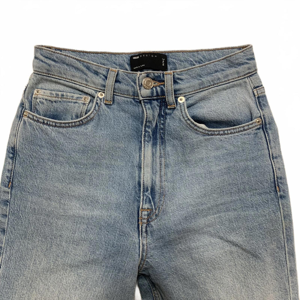 Vaqueros de mujer ASOS DESIGN, talla 25/36, denim azul, cintura alta, 25 x 30,5 (talla real)