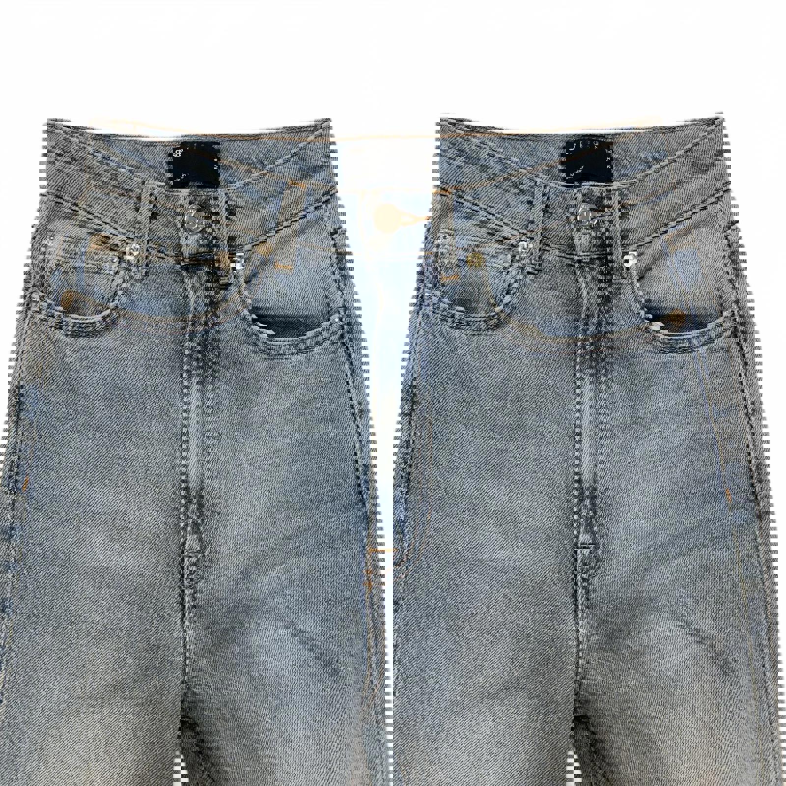 Vaqueros de mujer ASOS DESIGN, talla 25/36, denim azul, cintura alta, 25 x 30,5 (talla real)