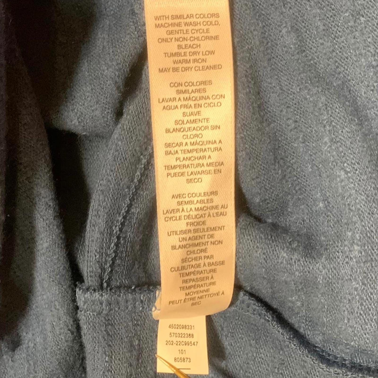 Blusa informal de manga larga azul elástica de Chico's, talla 1, para mujer