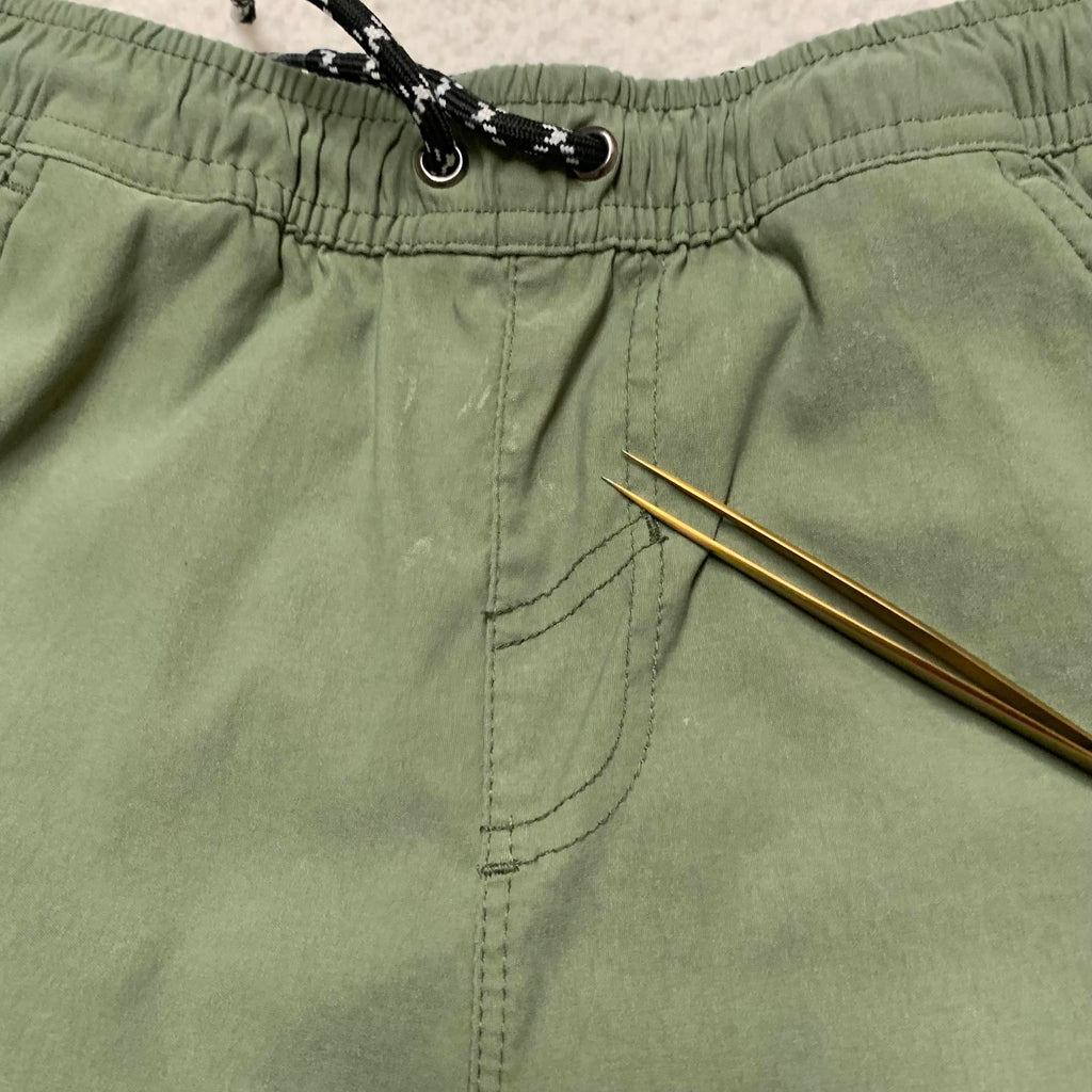 Pantalones cortos cargo vintage impermeables para niños, talla M (10/12), verde oliva, talla 24