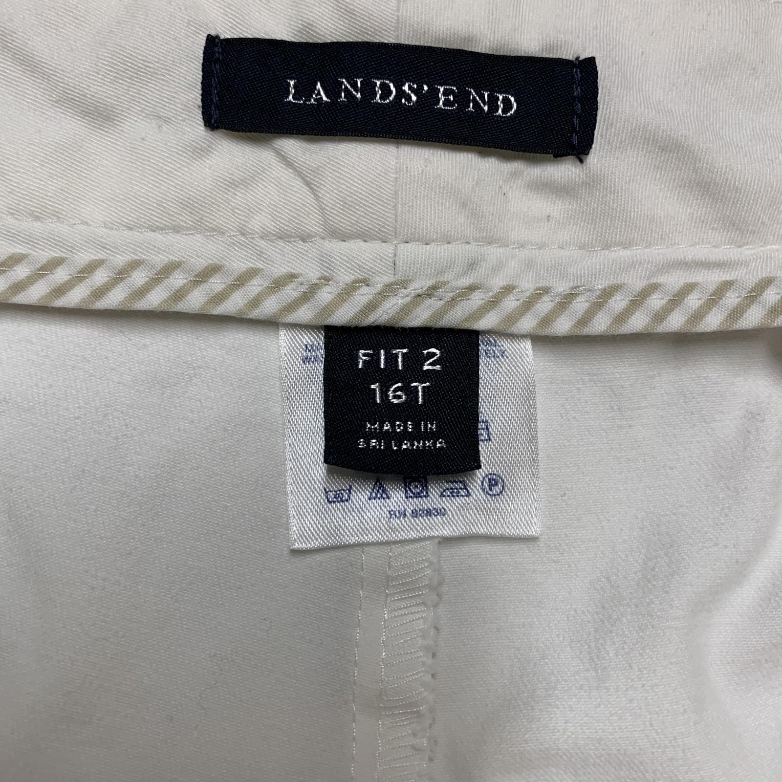 Pantalones anchos blancos Lands' End para mujer, talla 16T