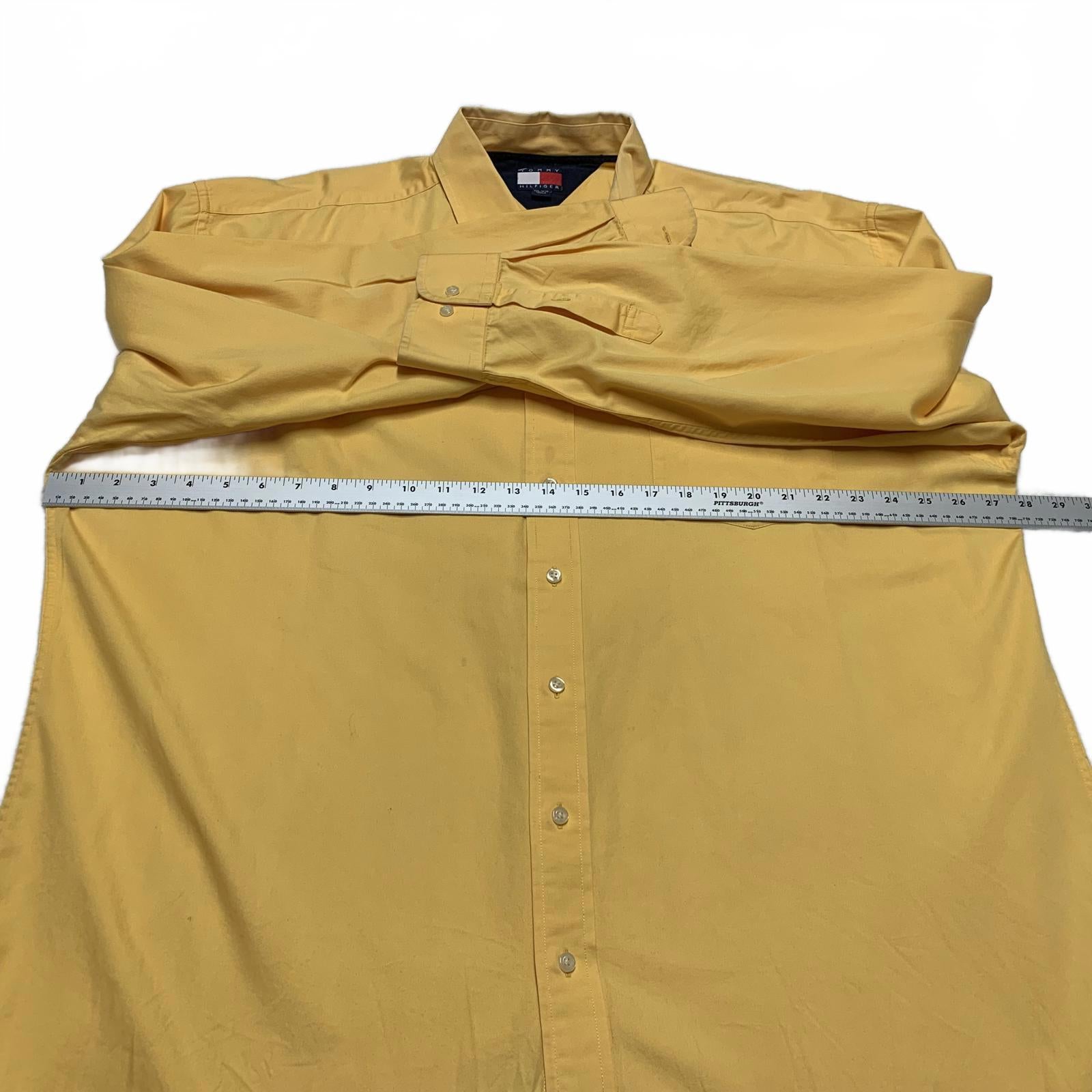 Camisa amarilla con botones XXL de Tommy Hilfiger para hombre
