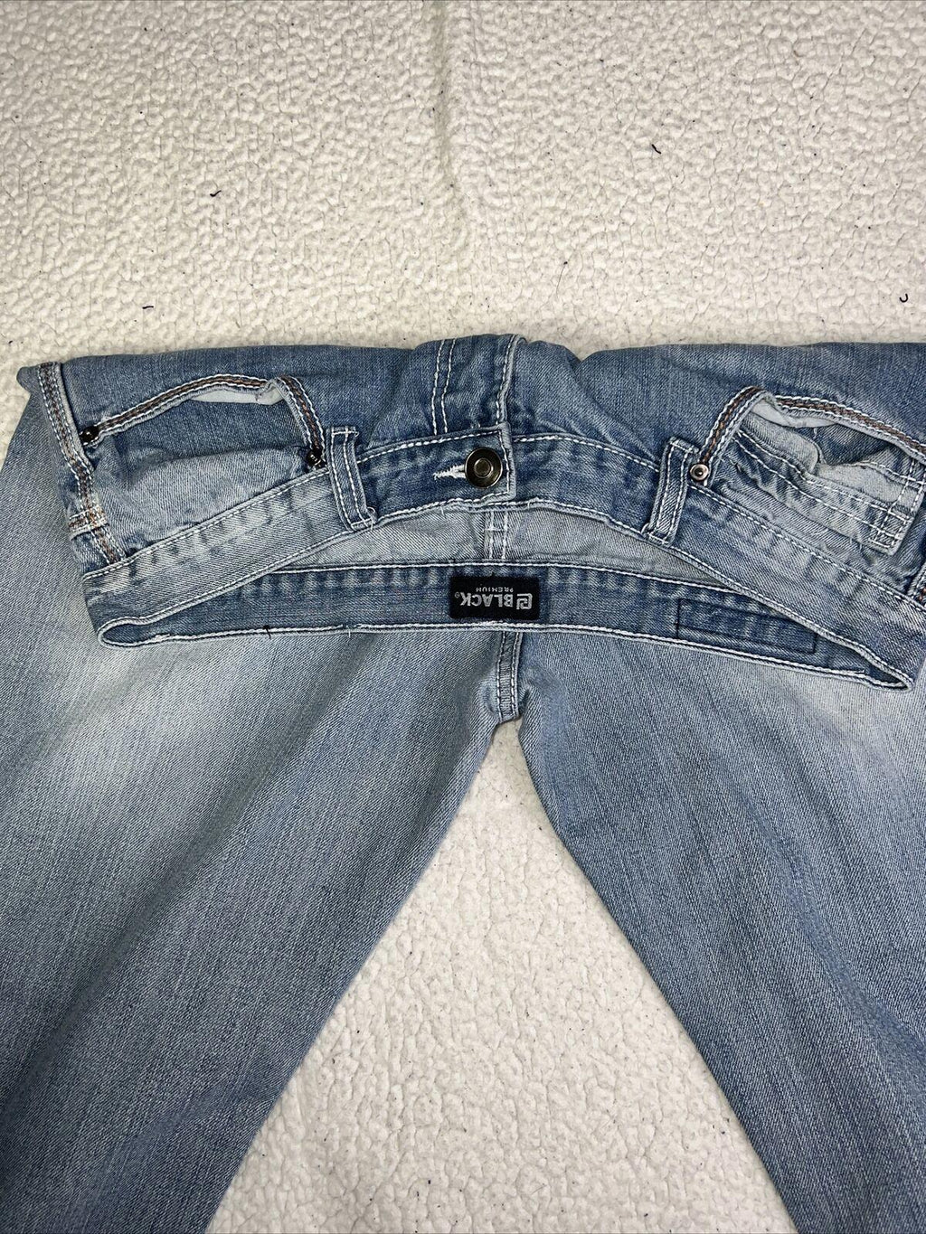 Bota vaquera negra premium azul para hombre talla 34/30