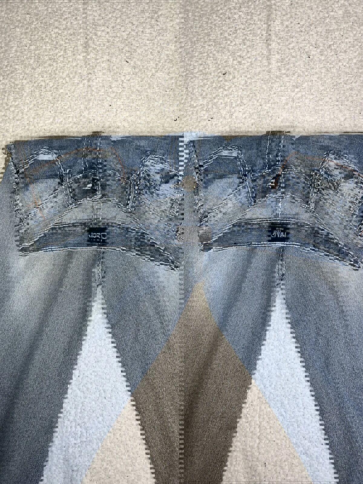 Bota vaquera negra premium azul para hombre talla 34/30