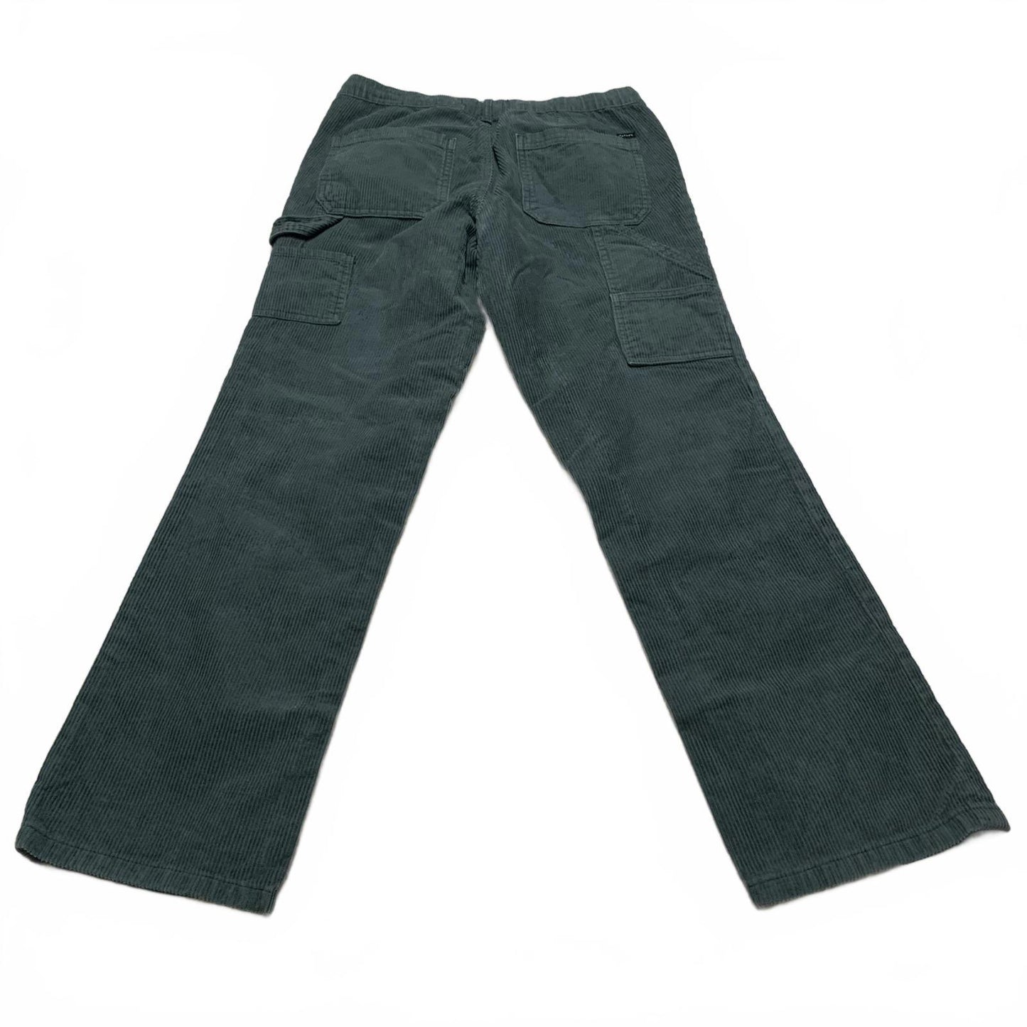 Pacsun Women's Size S Green Loose Fit Elastic Waist Corduroy Pants 30 X 28.75