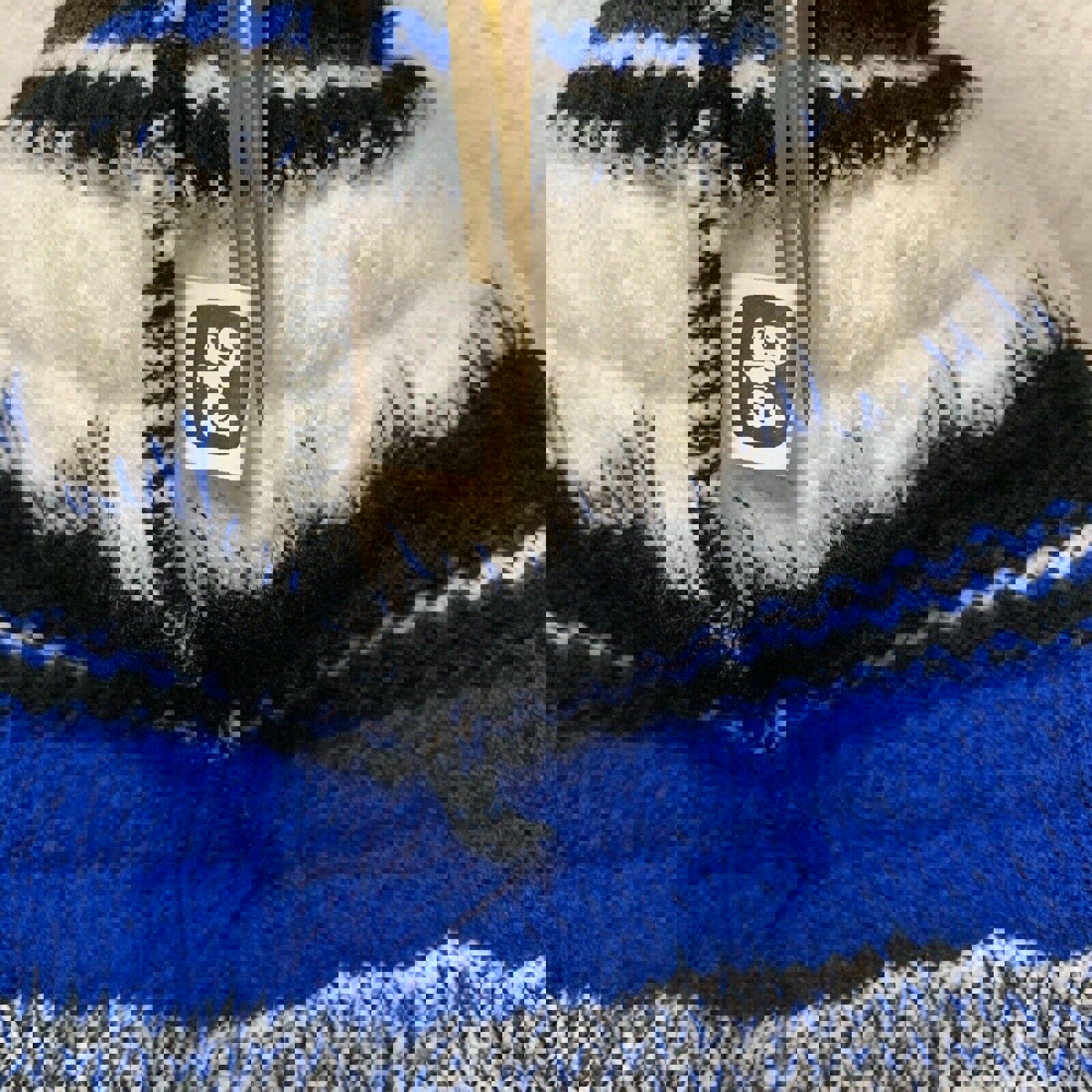 Gorro de cerdo unisex para adultos, negro, azul real, a rayas, para invierno, para nieve, esquí, acrílico