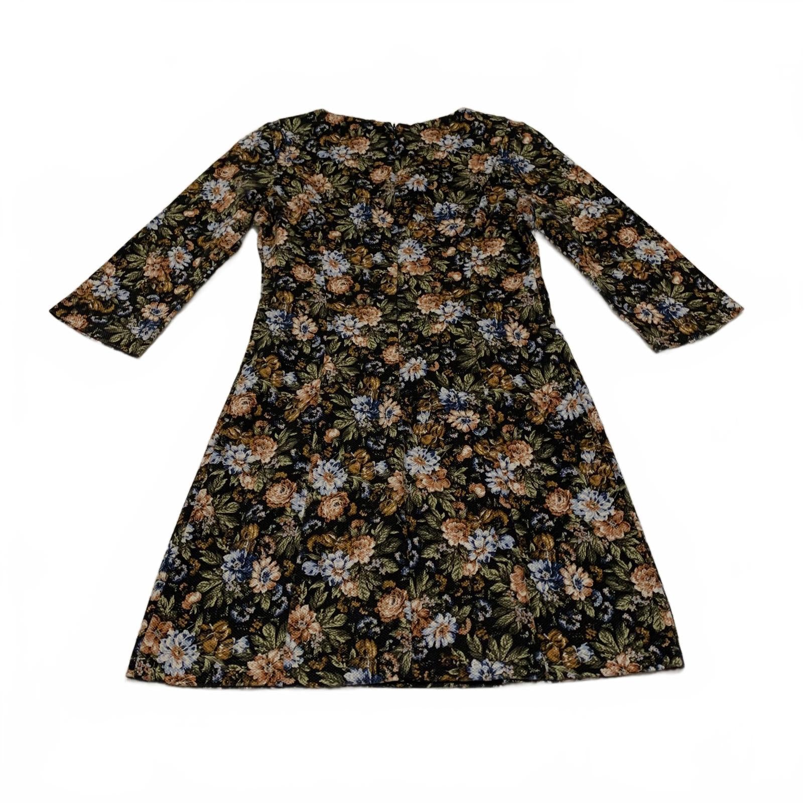 Vestido floral Zara Trafaluc para mujer, talla S, manga larga, estilo retro Y2K